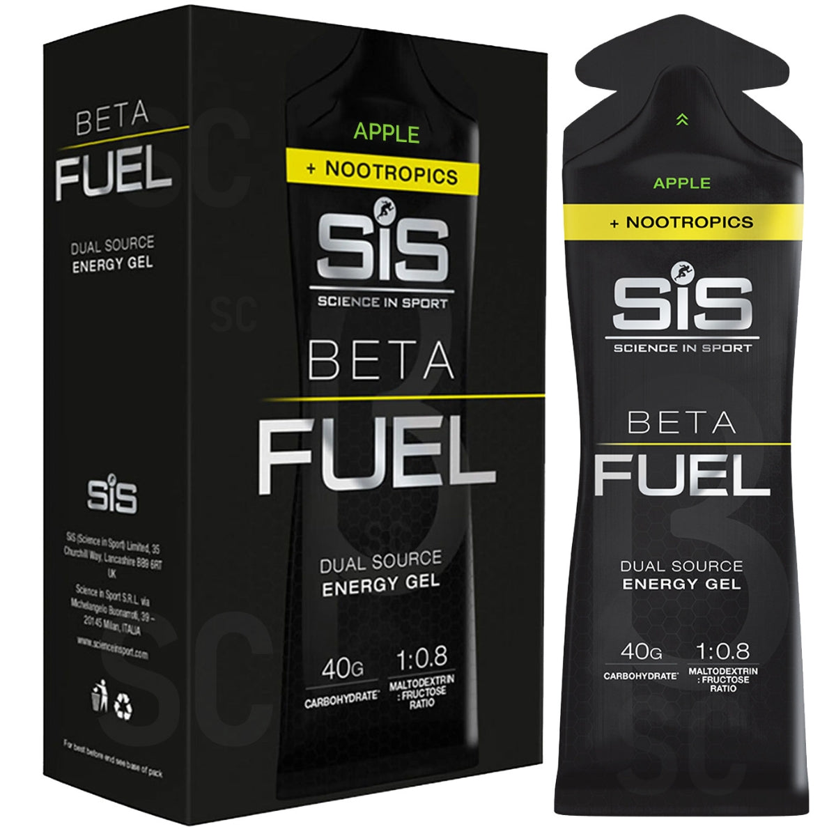 SIS ENERGY GEL NOOTROPICS ENERGY GEL 20x60ml + Caffeine Taurine Apple Expiration date at least 1 month from the date of purchase