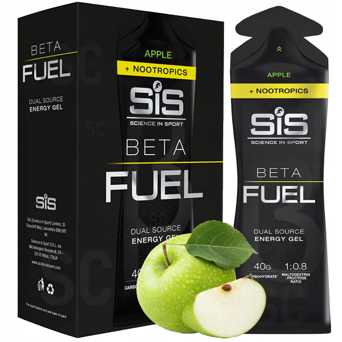 SIS ENERGY GEL NOOTROPICS ENERGY GEL 20x60ml + Caffeine Taurine Apple