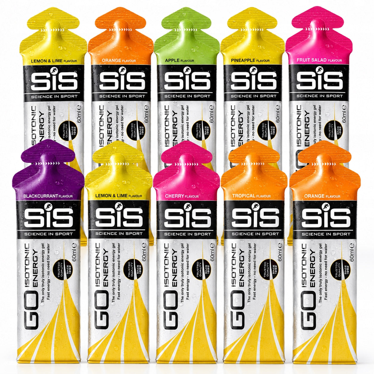 SIS ENERGY GELS MIX OF FLAVORS 10 x 60ml Packaging status original
