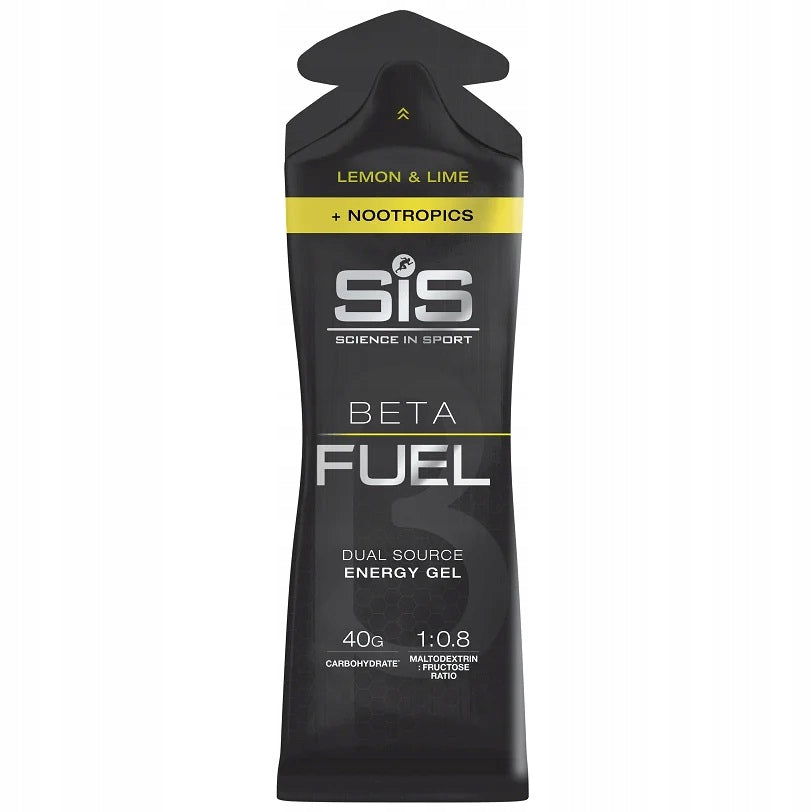 SIS GEL BETA FUEL NOOTROPICS+ Caffeine ENERGY GEL 10x60ml | Lemon&Lime Expiration date at least six months from the date of purchase
