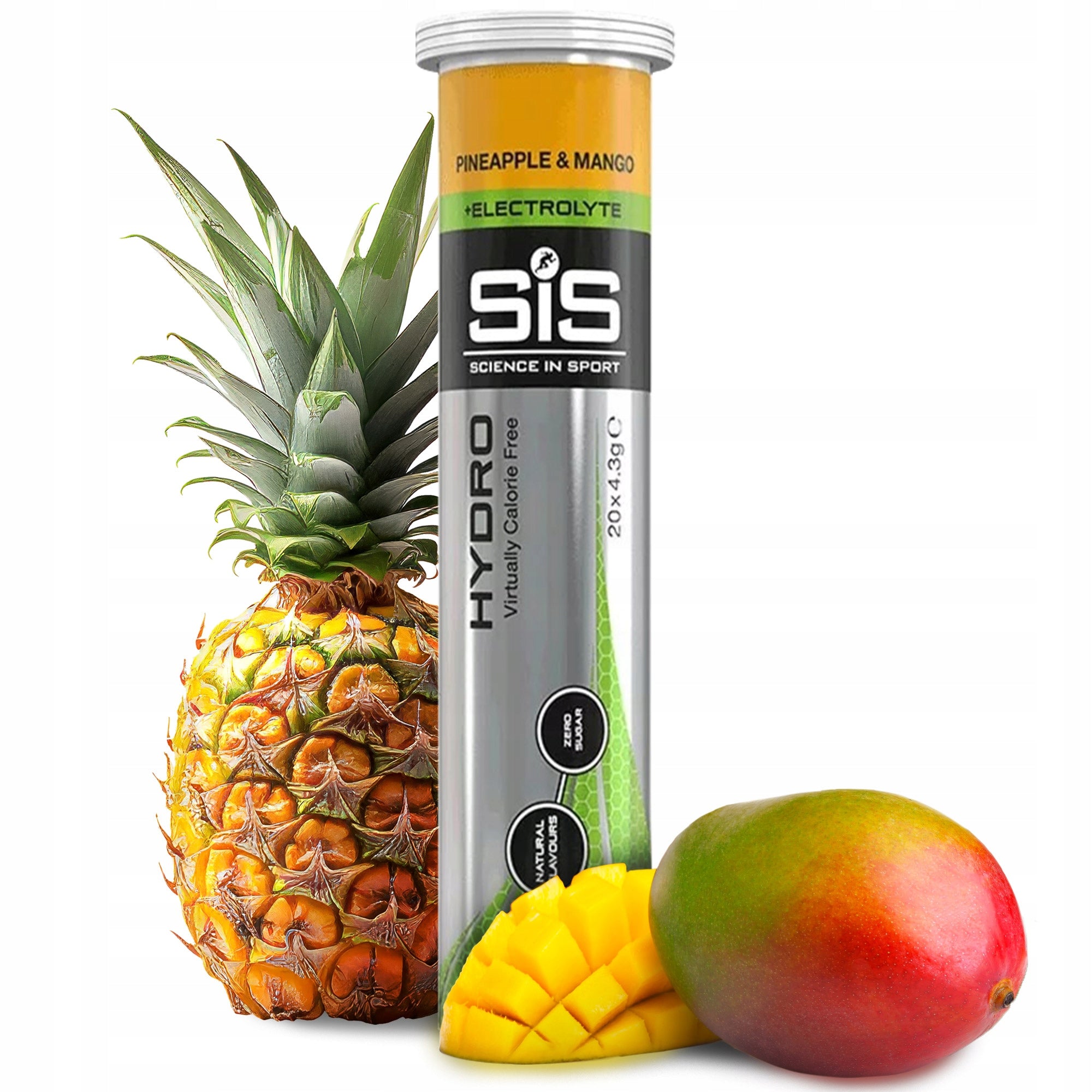 SIS Go Hydro 20 Effervescent Tablets Hydration Isotonic | Pineapple-Mango