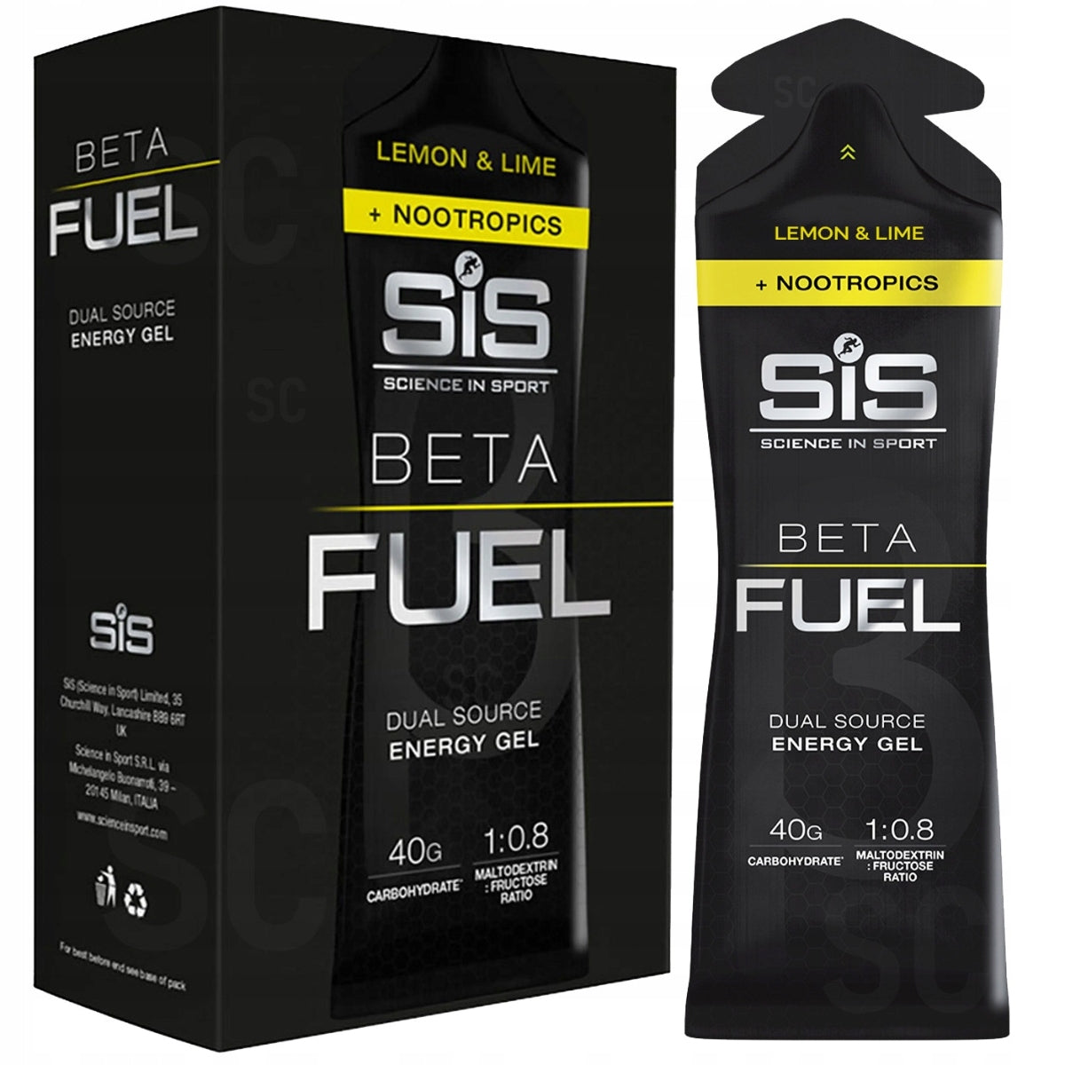 SIS HIGHLY ENERGY GEL 5x60ml NOOTROPICS + CAFFEINE + Taurine | Lemon&Li Expiration date at least six months from the date of purchase