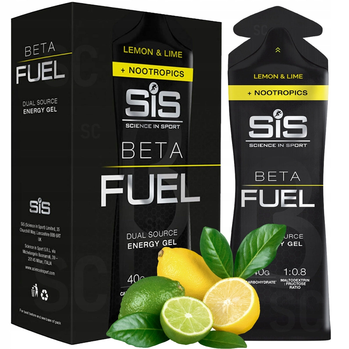 SIS HIGHLY ENERGY GEL 5x60ml NOOTROPICS + CAFFEINE + Taurine | Lemon&Li