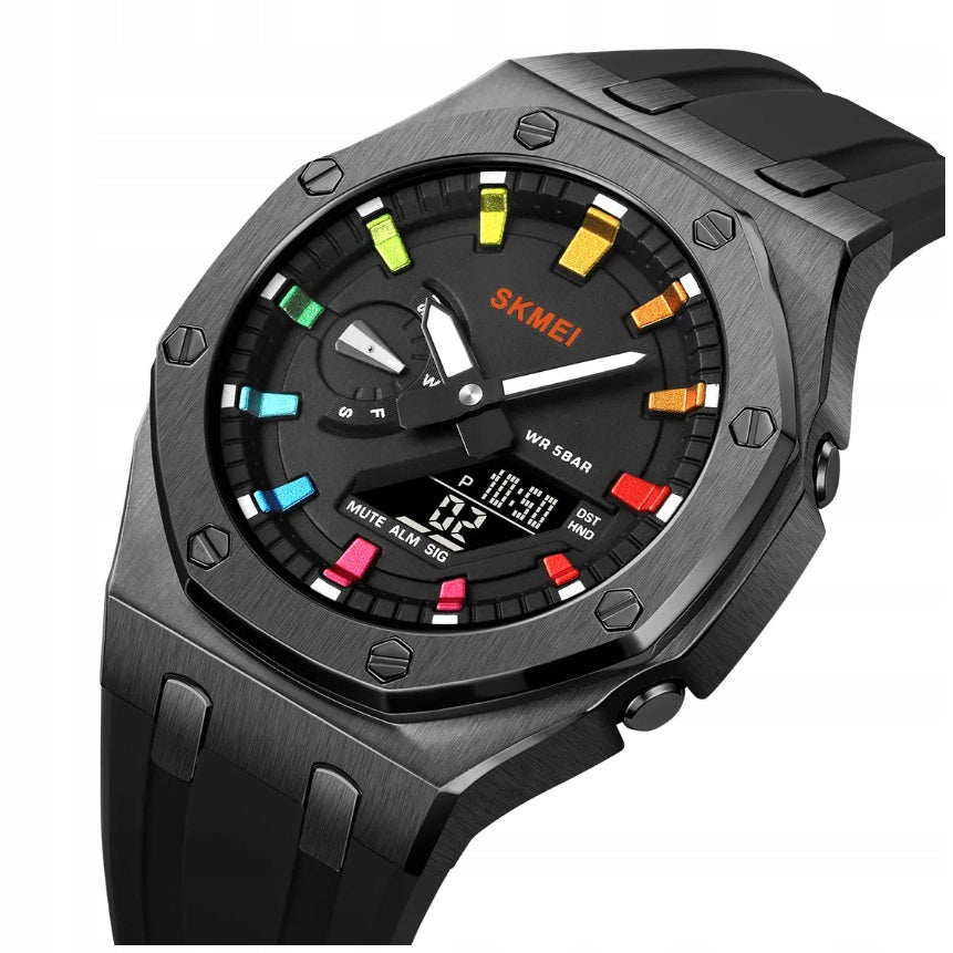 SKME Men's Watch skm.122431g.mn Electronic Analog Steel case