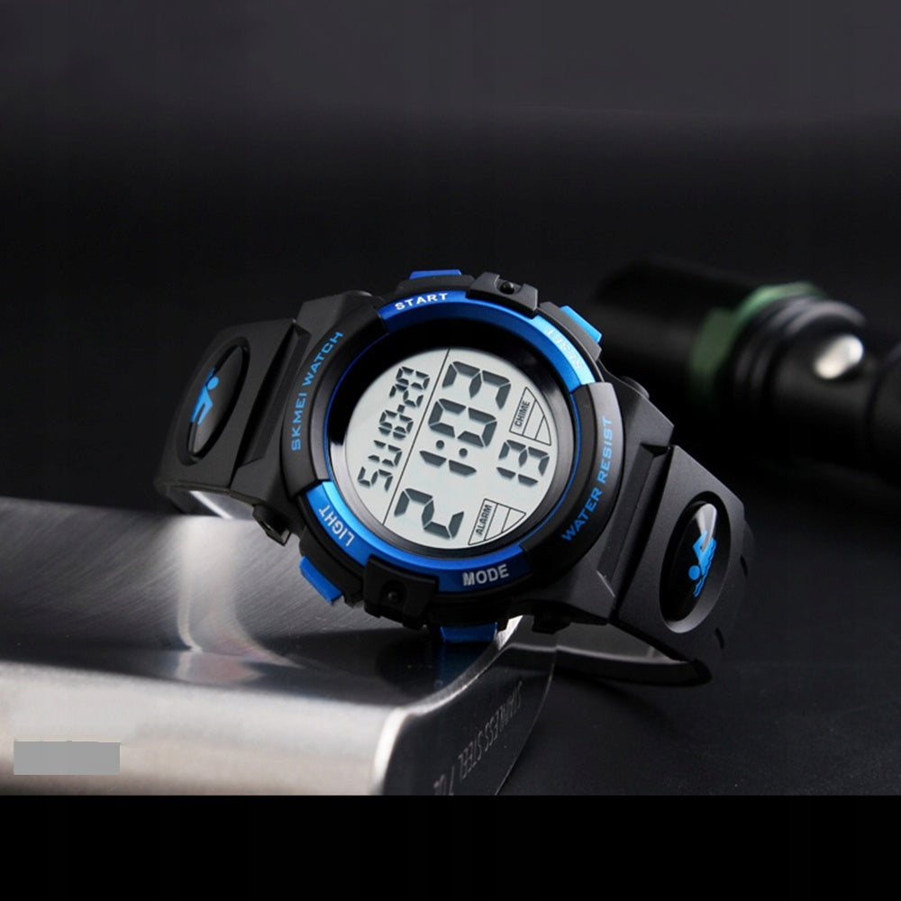SKMEI children's watch waterproof, glowing, boys', blue Manufacturer code 0766700265797