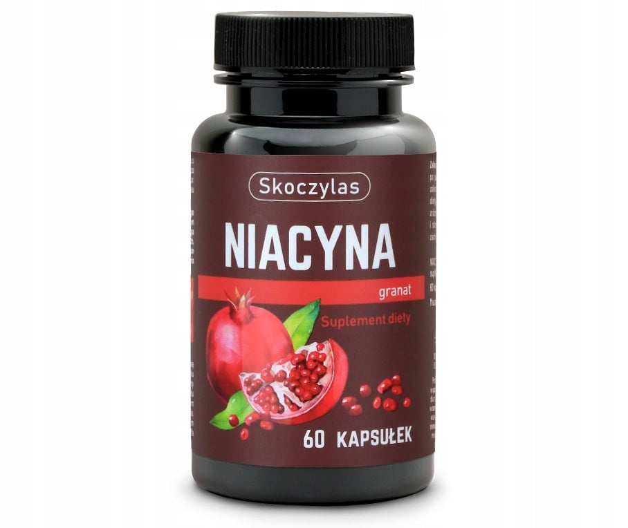 SKOCZYLAS NIACIN Vitamin B3 Pomegranate 60 Capsules Pure Formula Brand Skoczylas