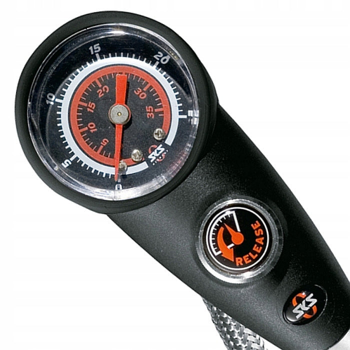SKS SAM Shock Absorber Pump 22 bar Pressure Gauge Black 270 mm Packaging status original