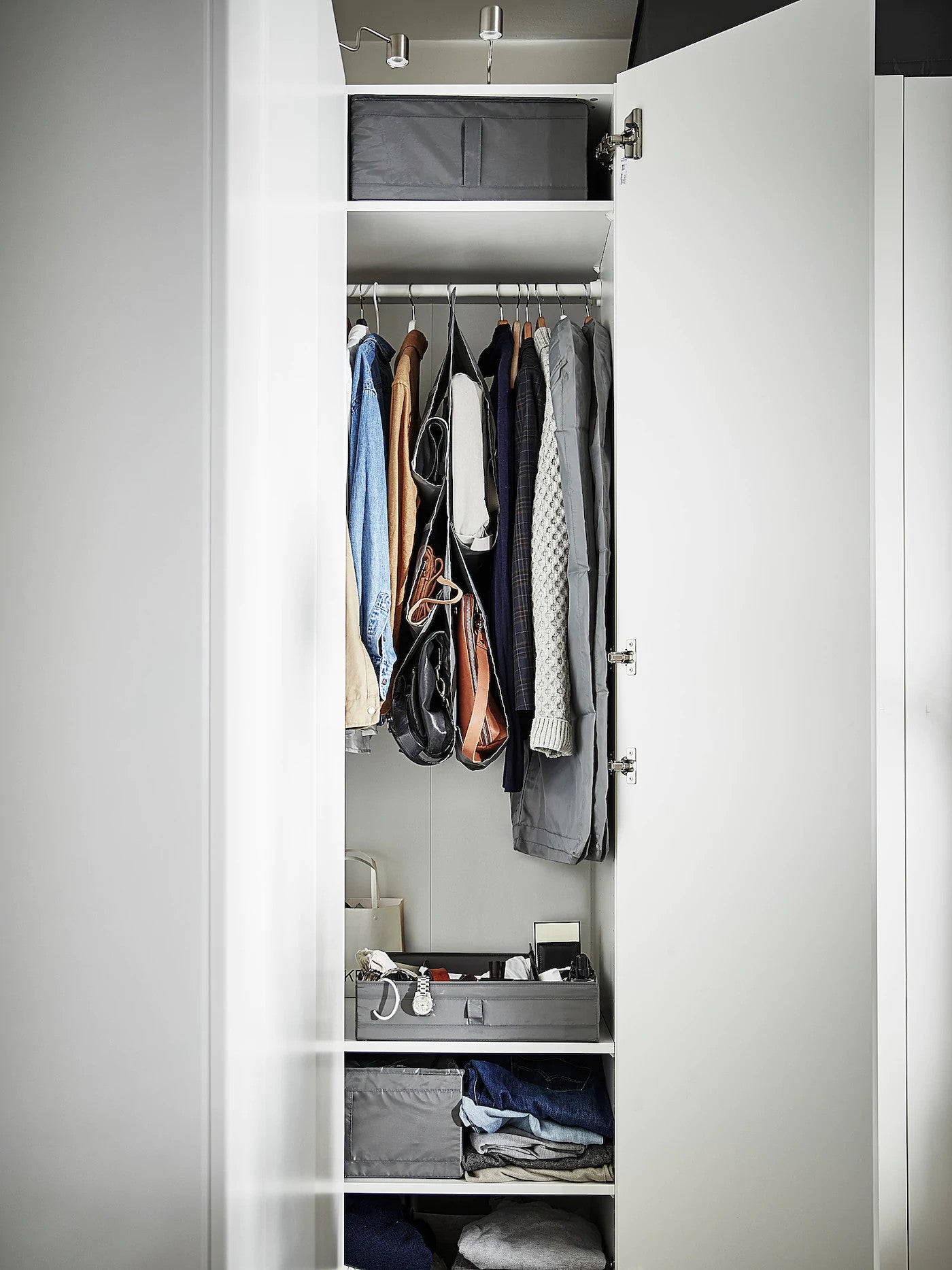 SKUBB Box with compartments, dark grey, 44x34x11 cm Packaging status original