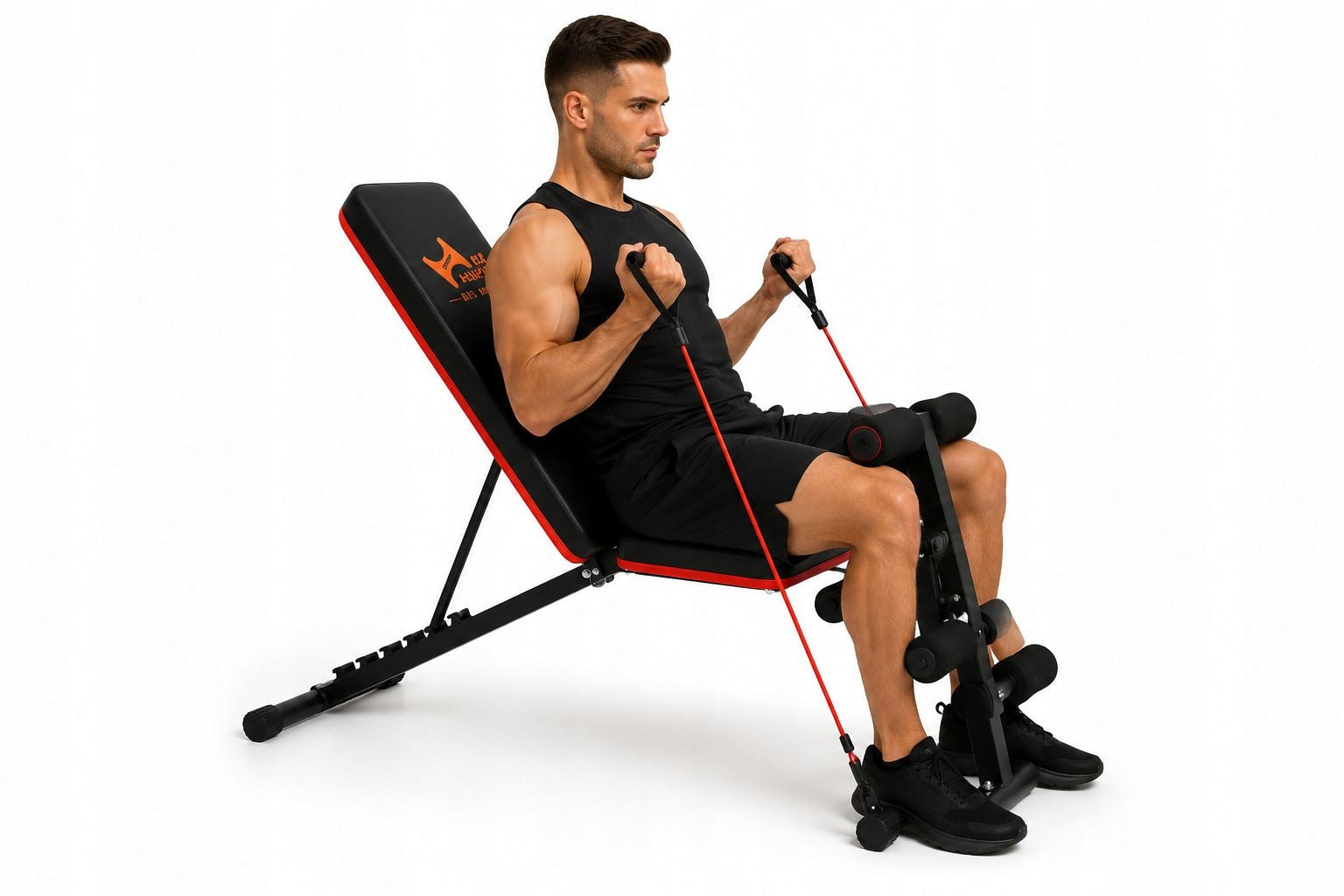 SLANTED TRAINING BENCH Exercise Bench with Expander Prayer Book Maximum user weight 250 kg