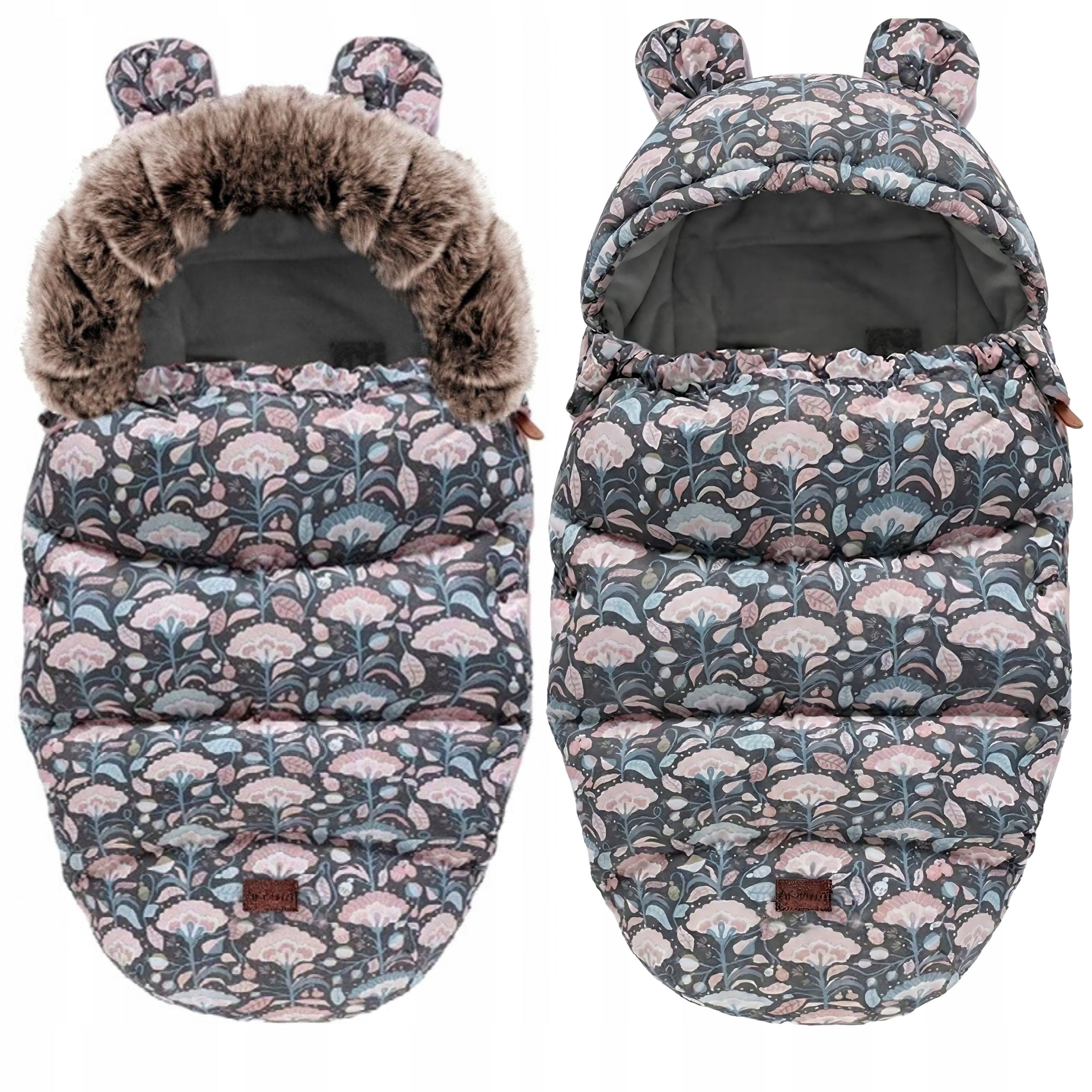 SLEEPING BAG FOR STROLLER WINTER TEDDY PRO ROSO BABY WARM FOR STROLLER