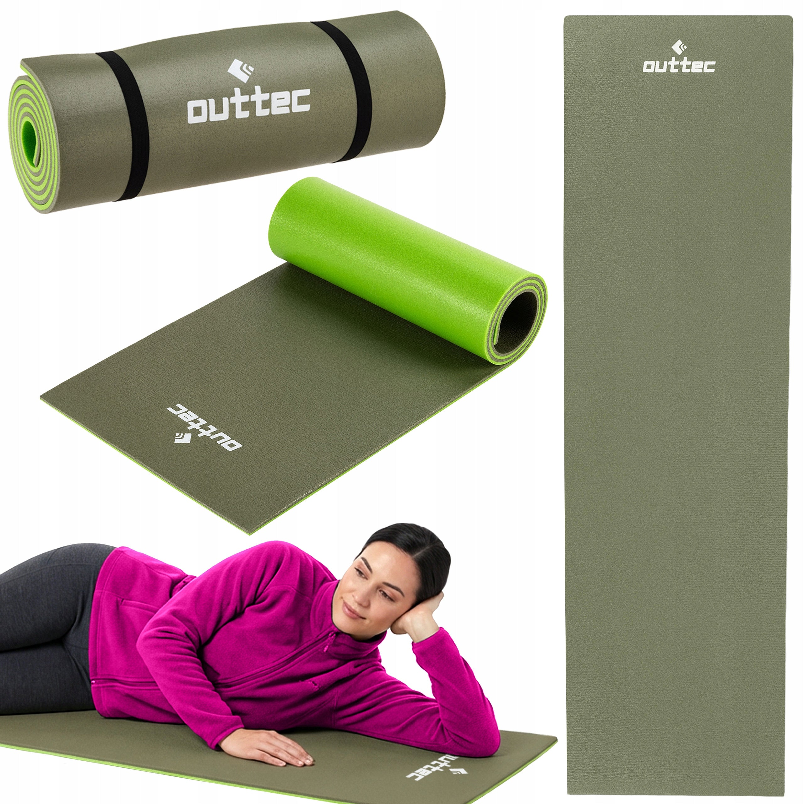 SLEEPING MAT THICK 2 LAYER MAT WITH FOAM XPE 180X50X1,2CM OUTTEC