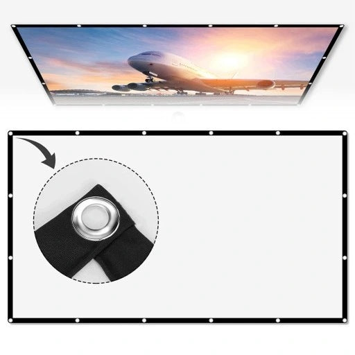 SLIDE PROJECTION SCREEN MATERIAL PORTABLE LARGE 120" INCHES
