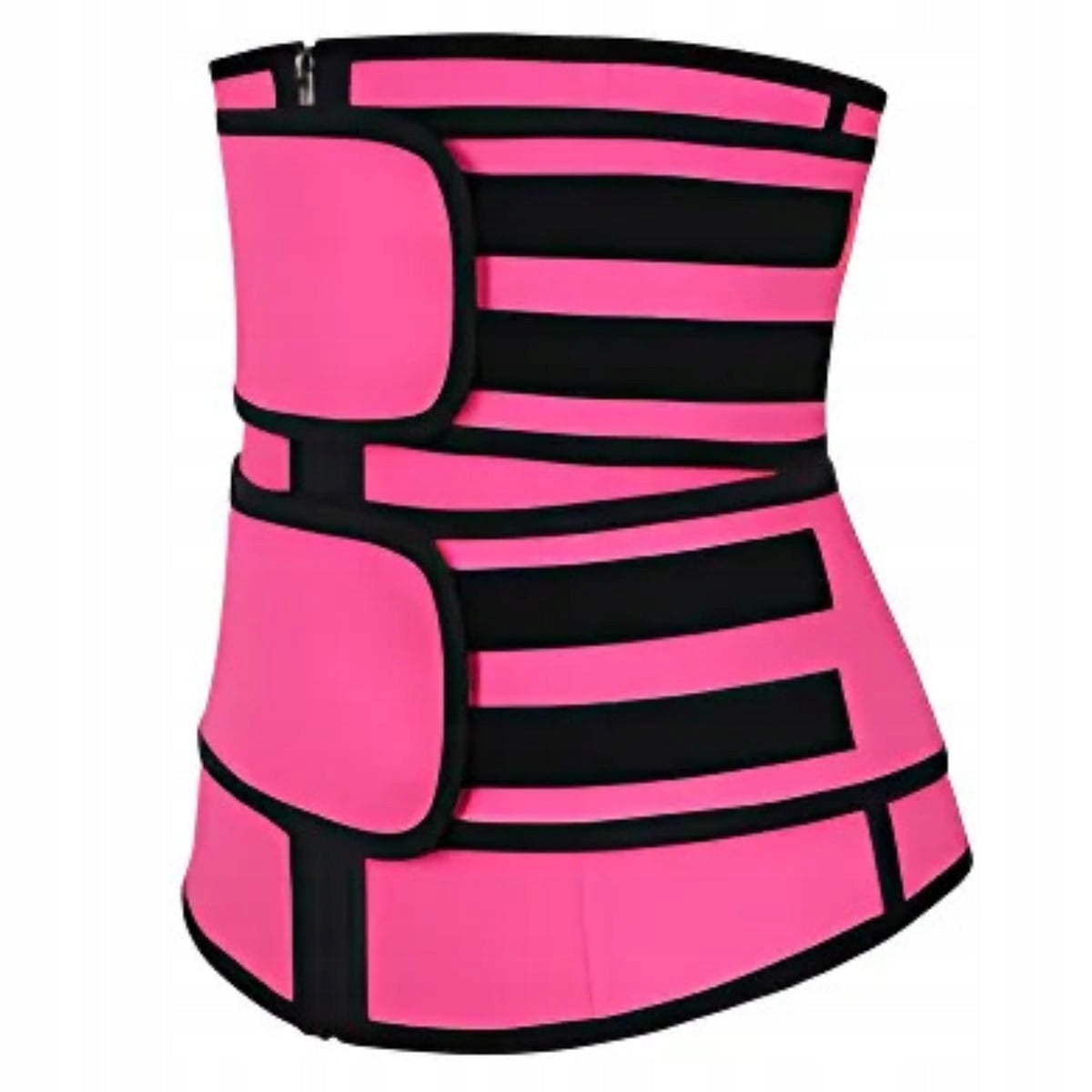 SLIMMING BELT FITNESS CORSET WAIST PINK DOUBLE VELCRO L Color pink