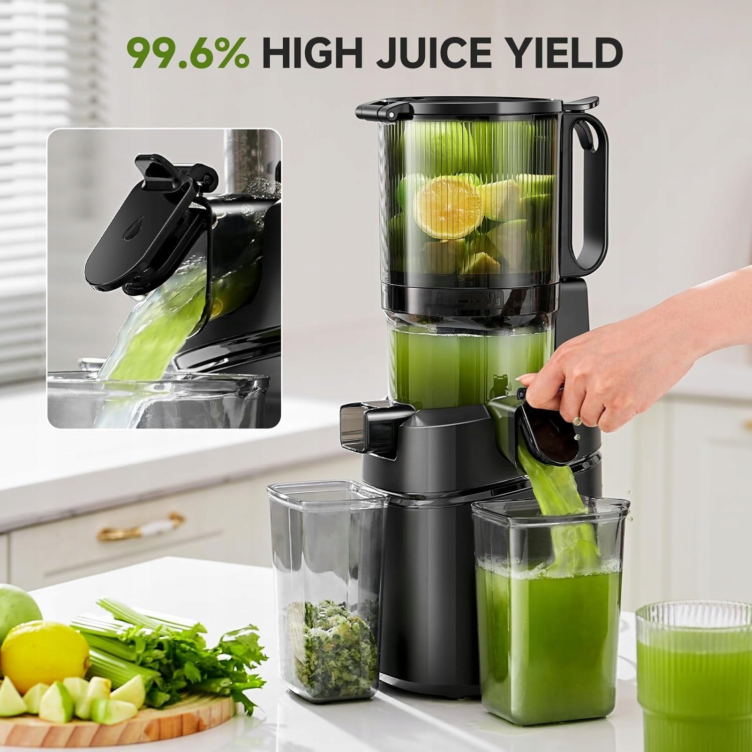 SLOW JUICER 250W TRIPLE FUNNEL FILTER 135MM CAPACITY 1,8L Manufacturer code 5907092996653