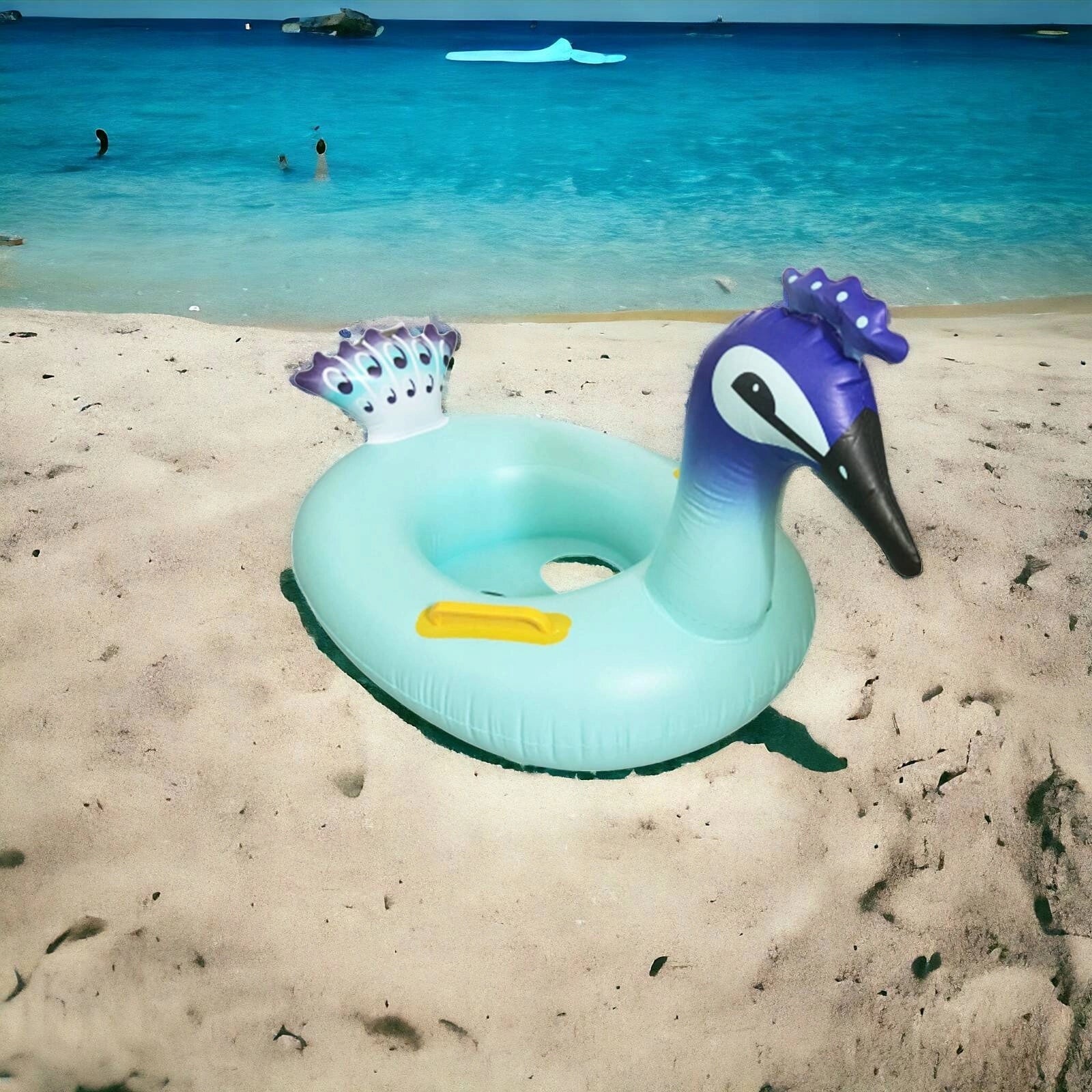SMALL CIRCLE INFLATABLE PEACOCK FOR BABY TO SWIM IN THE WATER POOL BIRD Manufacturer code 5905398042968