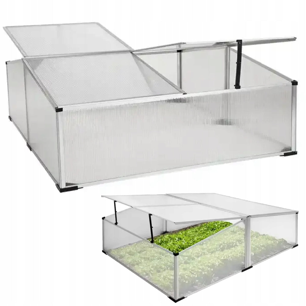 SMALL GREENHOUSE SEEDLING INSPECTION DOUBLE HERBARIUM 120x100x51cm POLYCARBONATE Packaging status original