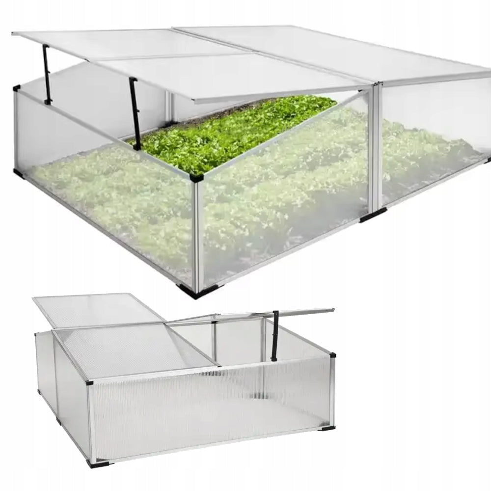 SMALL GREENHOUSE SEEDLING INSPECTION DOUBLE HERBARIUM 120x100x51cm POLYCARBONATE