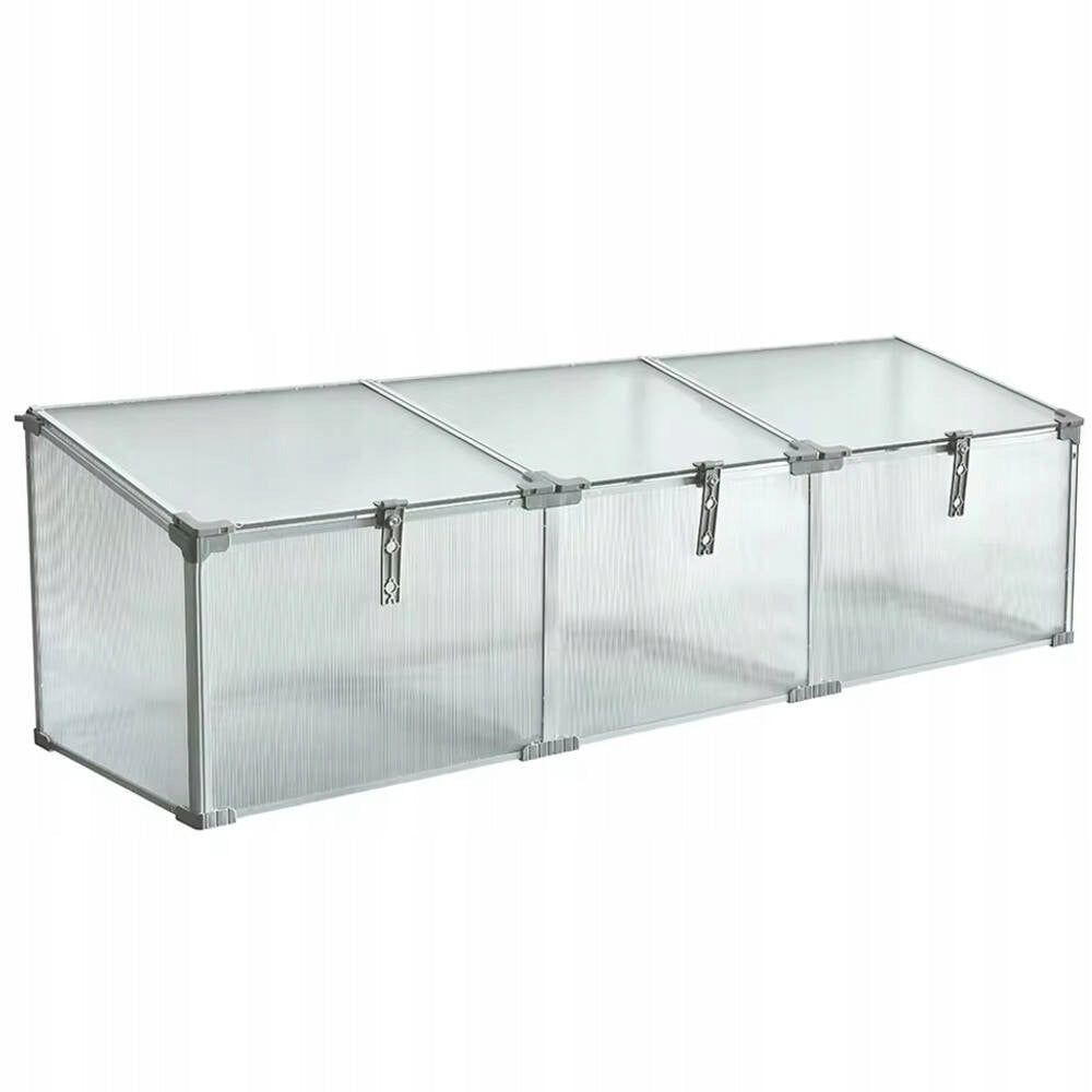 SMALL GREENHOUSE SEEDLING INSPECTION TRIPLE HERBARIUM 150x60x40cm POLYCARBONATE Product weight with unit packaging 5.7 kg