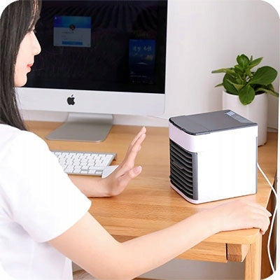SMALL PORTABLE DESK AIR CONDITIONER 30W USB POWERED, WATER PROOF, COMPACT