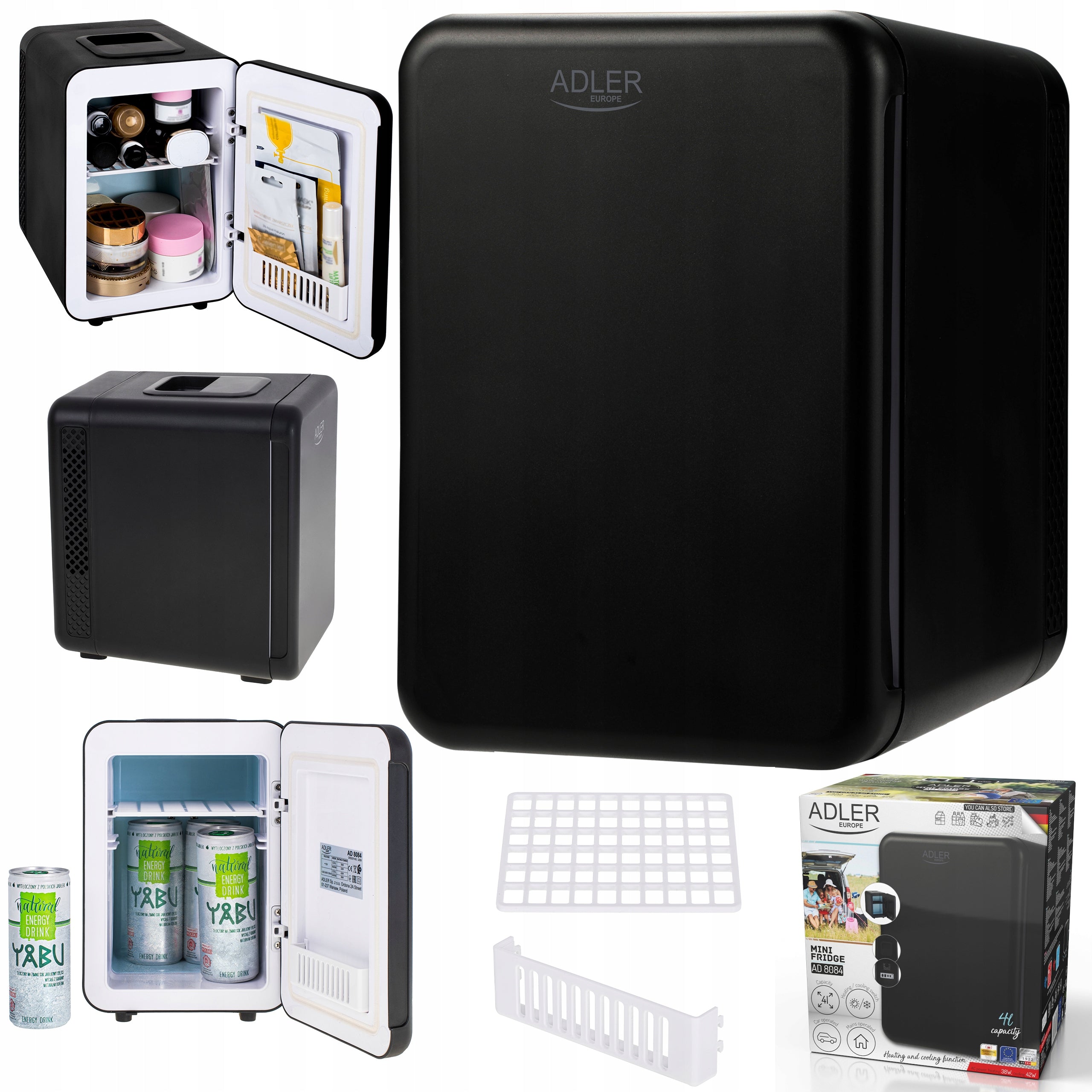 SMALL TOURIST REFRIGERATOR MINI 4L PORTABLE 12V 230V HEATING FUNCTION FOR MEDICINES