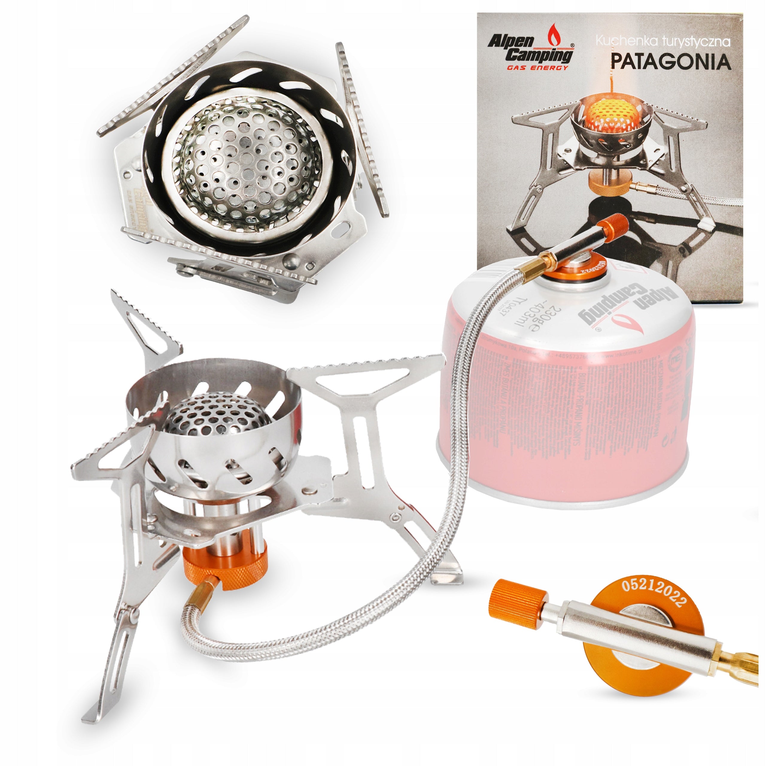 SMALL TOURIST STOVE FOR CARTOUCHE PATAGONIA FOLDING ALPEN CAMPING