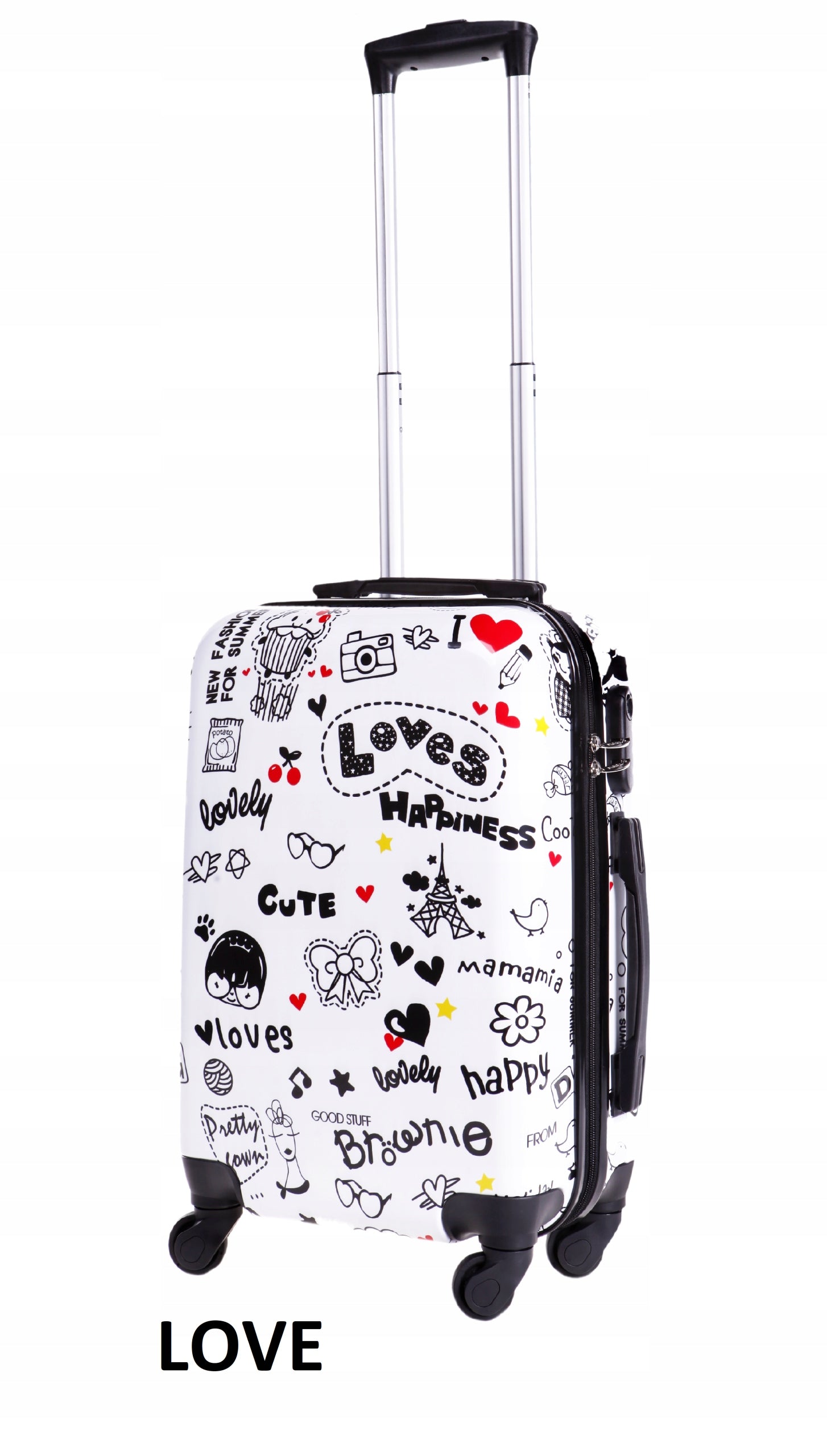 SMALL TRAVEL CABIN SUITCASE 30L 4 WHEELS POLYCARBON BAGIA SUITCASES COLORS Brand Bagia