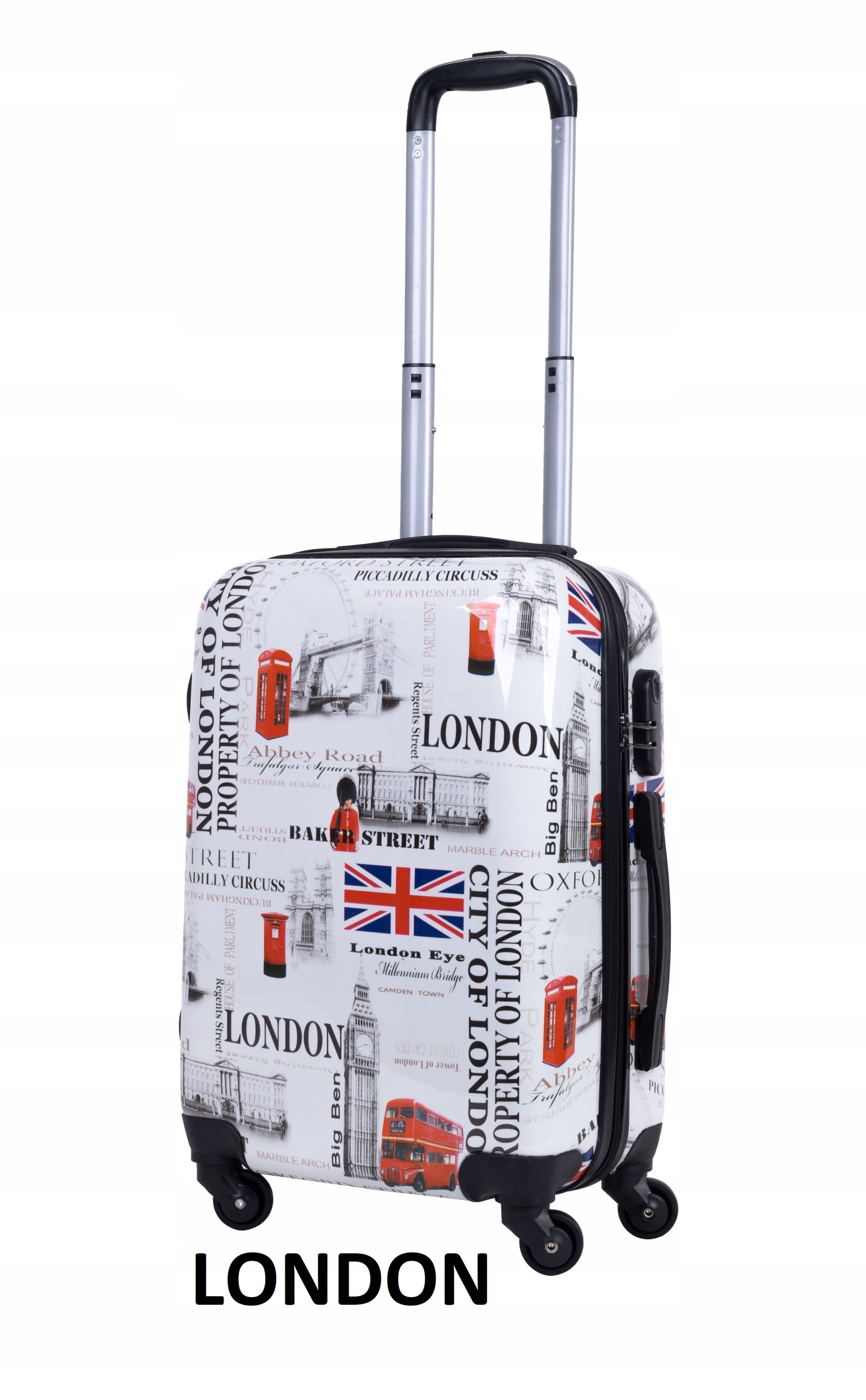 SMALL TRAVEL CABIN SUITCASE 30L 4 WHEELS POLYCARBON BAGIA SUITCASES COLORS Packaging status original