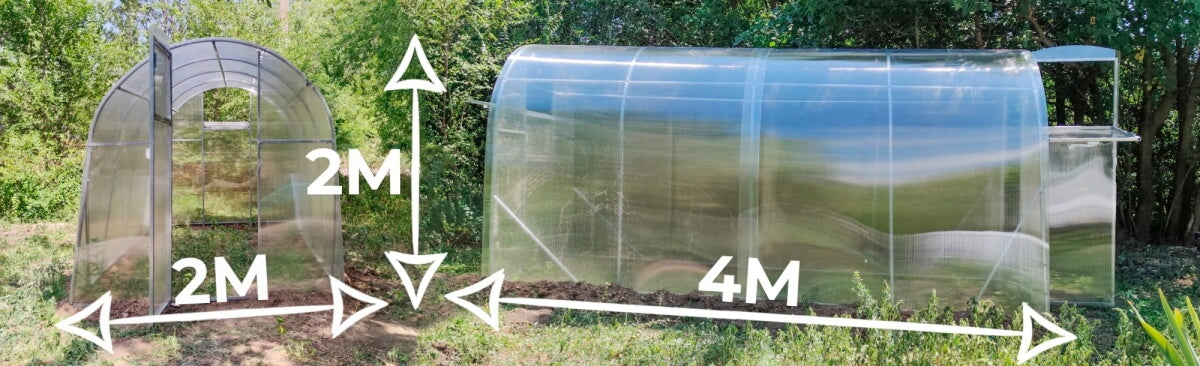 SMALL TUNNEL WITH POLYCARBONATE 4 MM "VEGAN" 2x4 + freebie and free delivery Manufacturer Alistan Agro