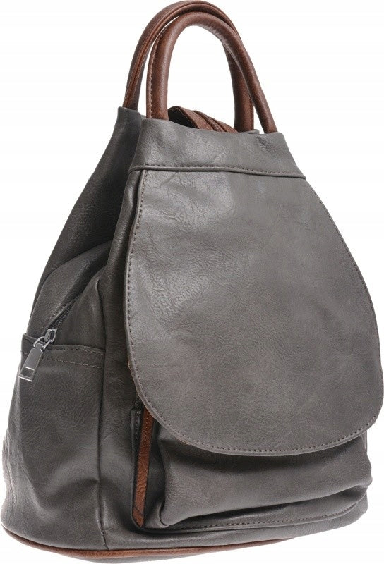 SMALL WOMEN'S CITY BACKPACK FOR WORK HOLDS A5 grey Additional features zipper
