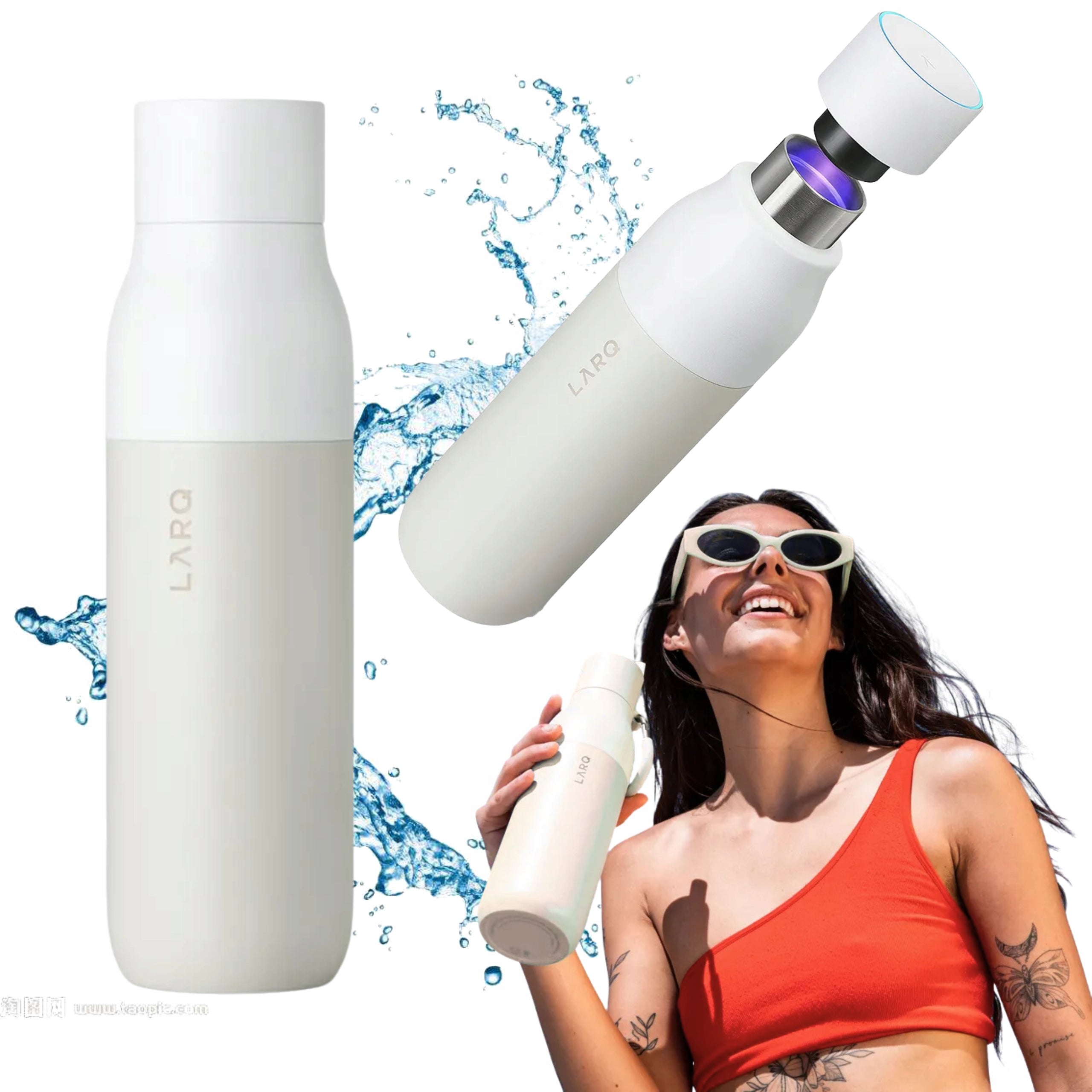 SMART AND SELF-CLEANING FILTER BOTTLE LARQ FLIP TOP 500ml WHITE