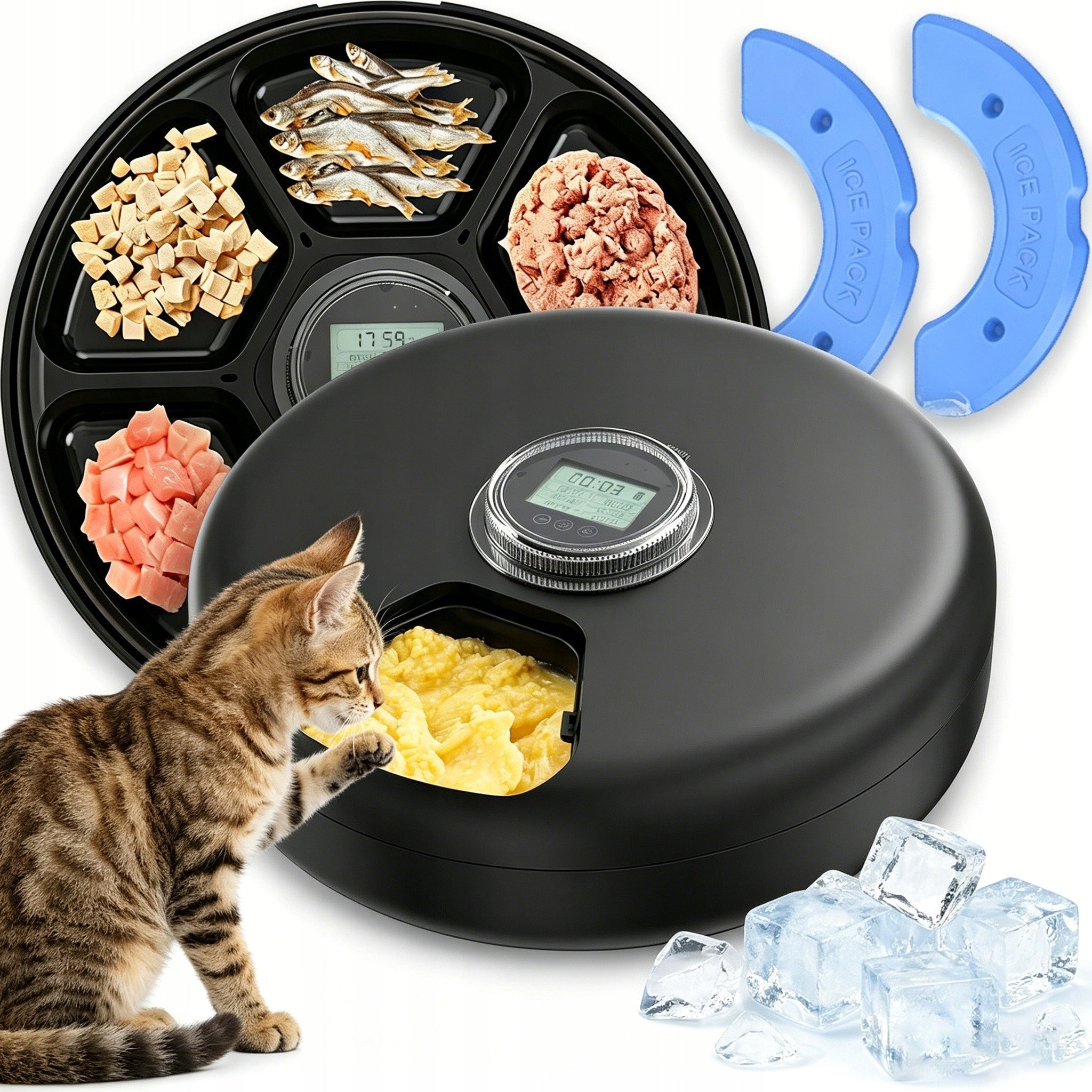 SMART CAT DOG FOOD DISPENSER WITH COOLING FUNCTION