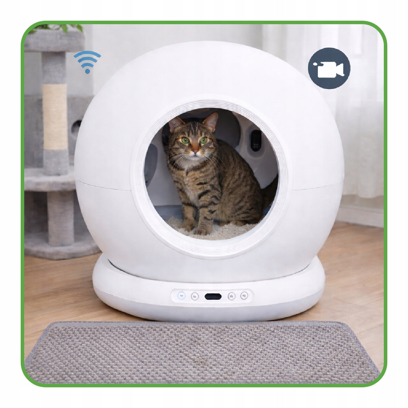 SMART CAT LITTER BOX AUTOMATIC WIFI UV CAMERA APPLICATION CB002 Packaging status original