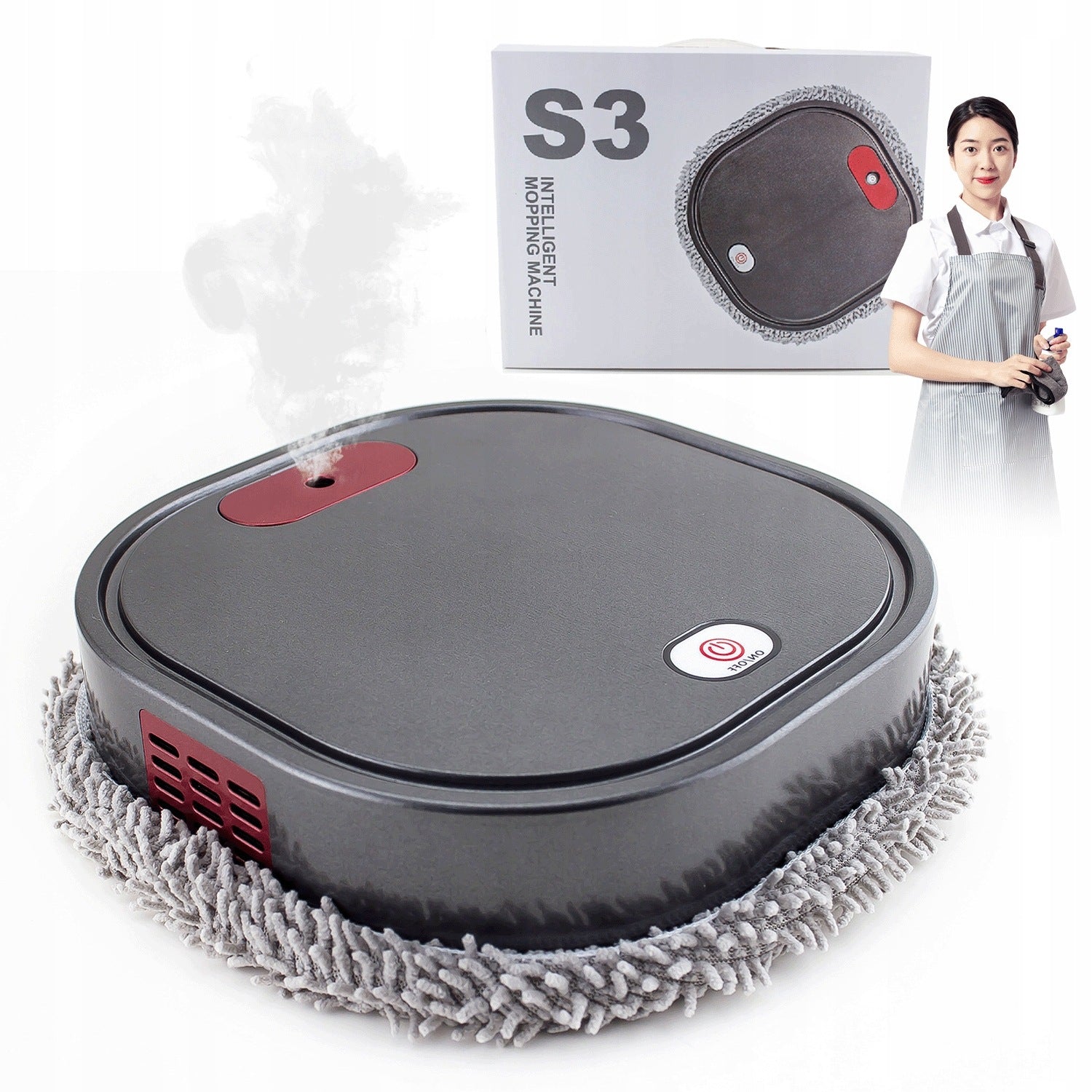 SMART CLEANING ROBOT WITH MOP AND VACUUM CLEANER LOW NOISE