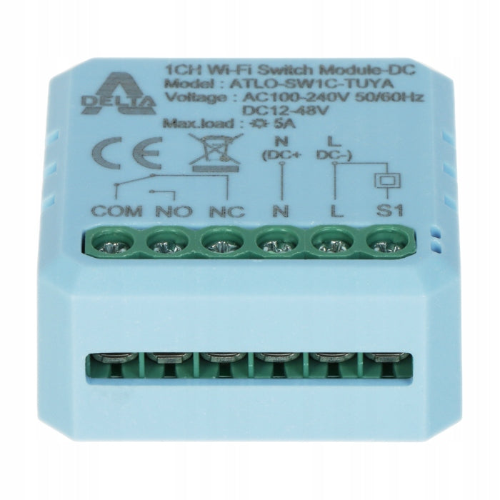 SMART GATE CONTROLLER SMART RELAY TUYA WIFI 230V 12V 24V Manufacturer code ATLO-SW1C-TUYA