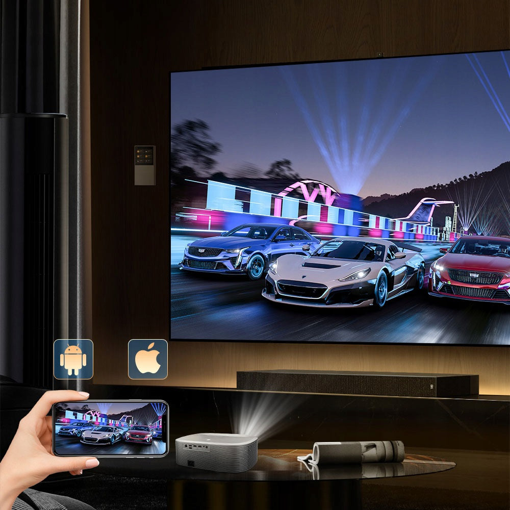SMART PROJECTOR EVERYCOM HQ10W WIFI BT SUPPORT 4K ANDROID12 2GB+64GB Packaging status original
