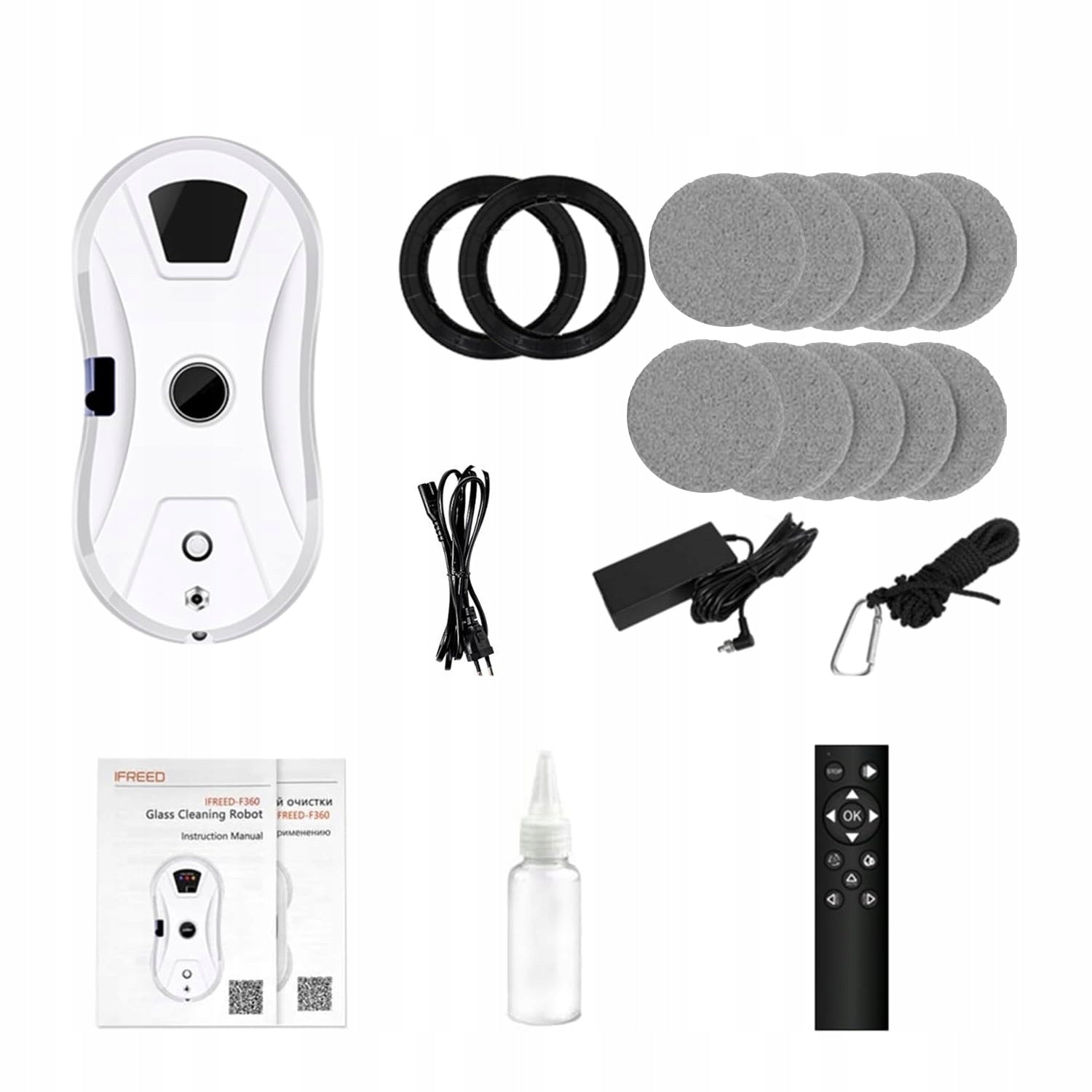 SMART ROBOT WINDOW CLEANER MIRROR AUTOMATIC SET 5600PA 35ML 90W Brand no brand
