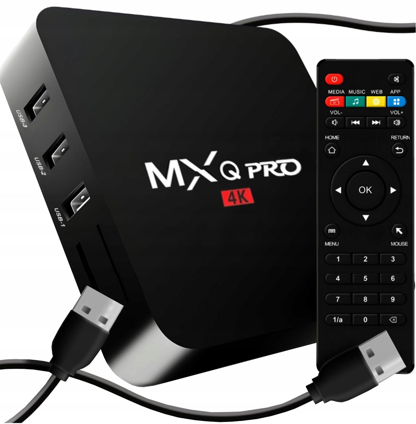 SMART TV BOX MXQ PRO 4K 1GB+8GB ANDROID 12.0 WIFI SD DECODER Polish