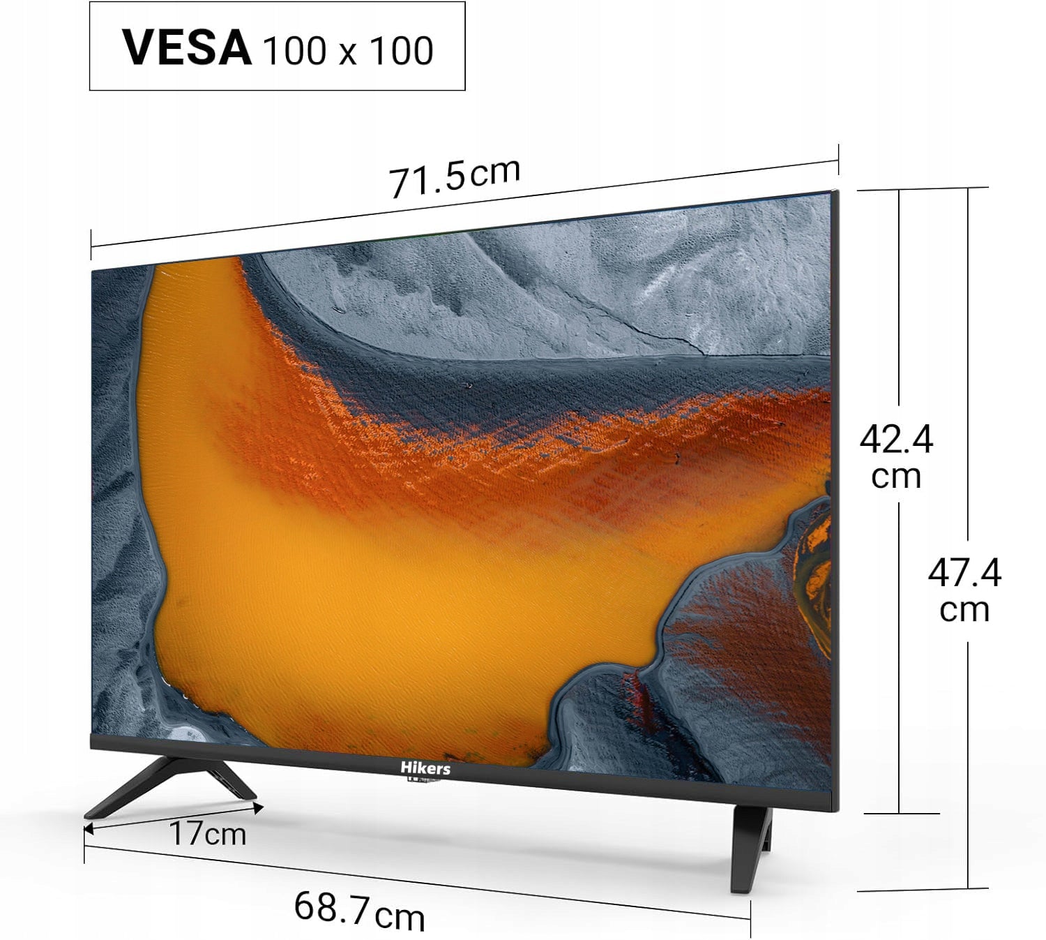 SMART TV LED 32"Hikers HD VIDAA DVBT2 HDR Bluetooth Packaging status original