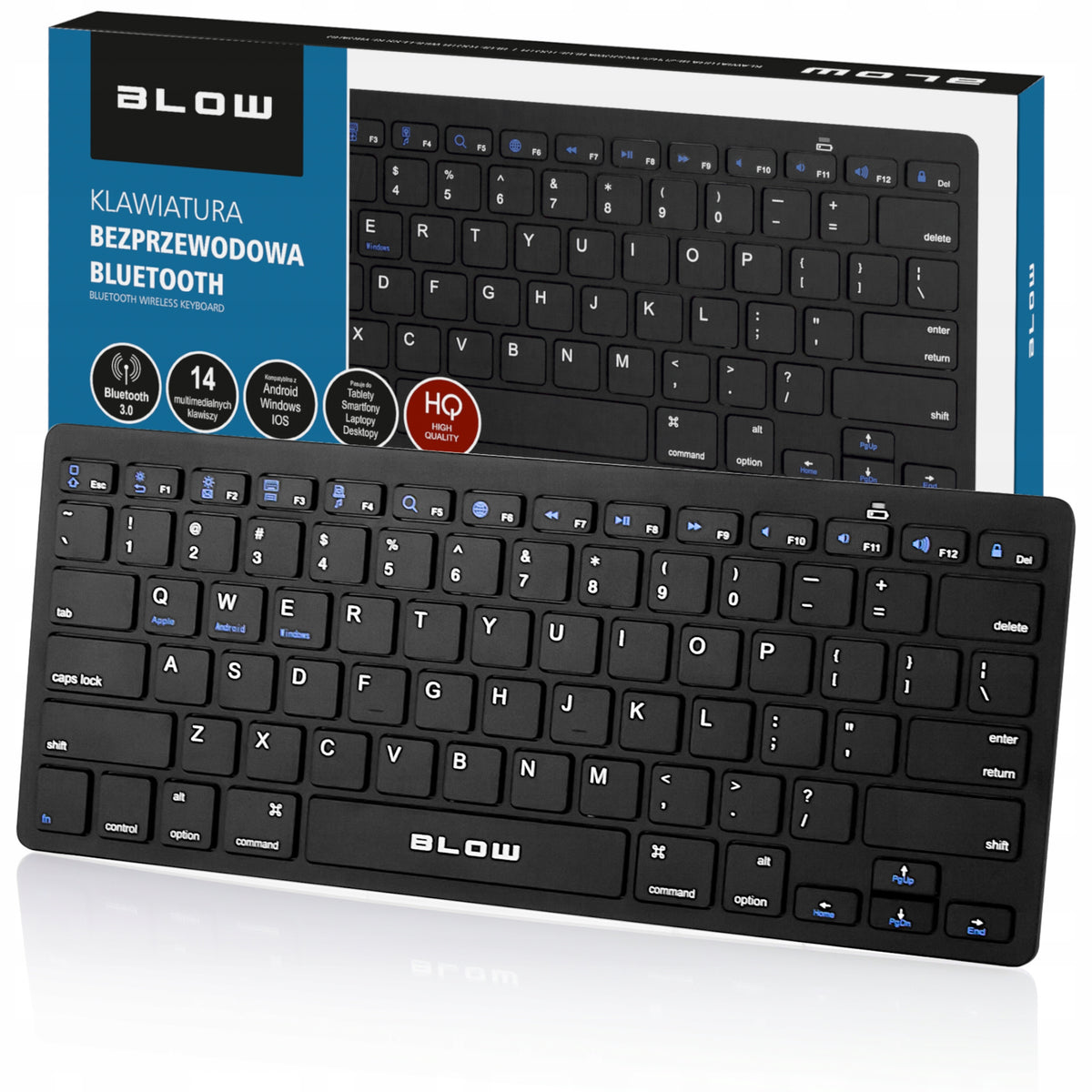 SMART TV WIRELESS KEYBOARD LED TABLET PC BLUETOOTH ANDROID iOS QUIET