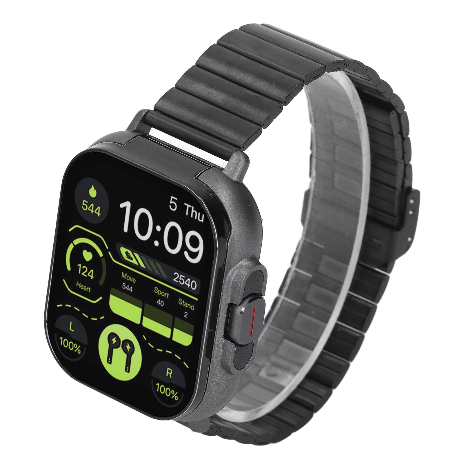 SMART WATCH WITH HEADPHONES BLACK 2-IN-1