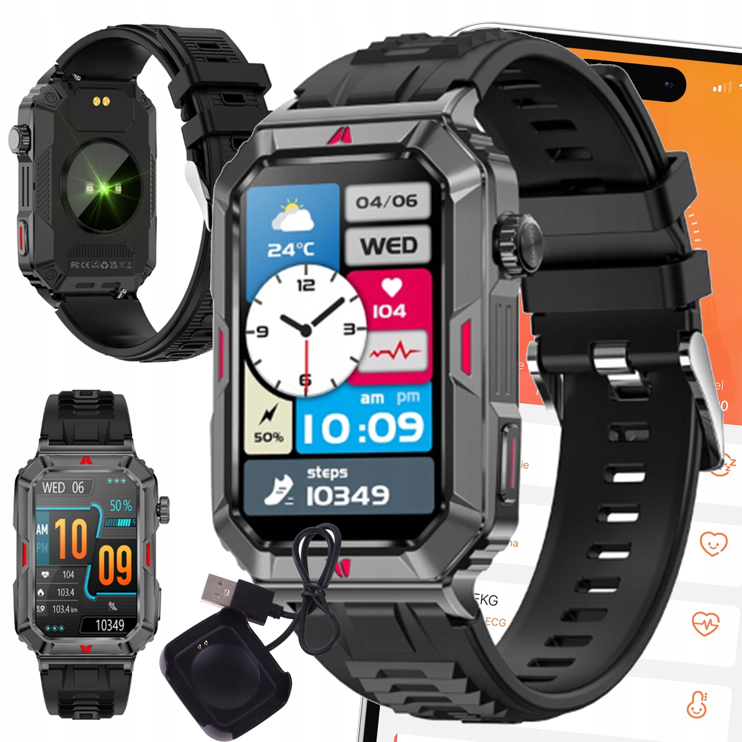 SMARTBAND SMARTWATCH SPORTS WATCH SPORTS BAND AMOLED PL FIT SMS IOS