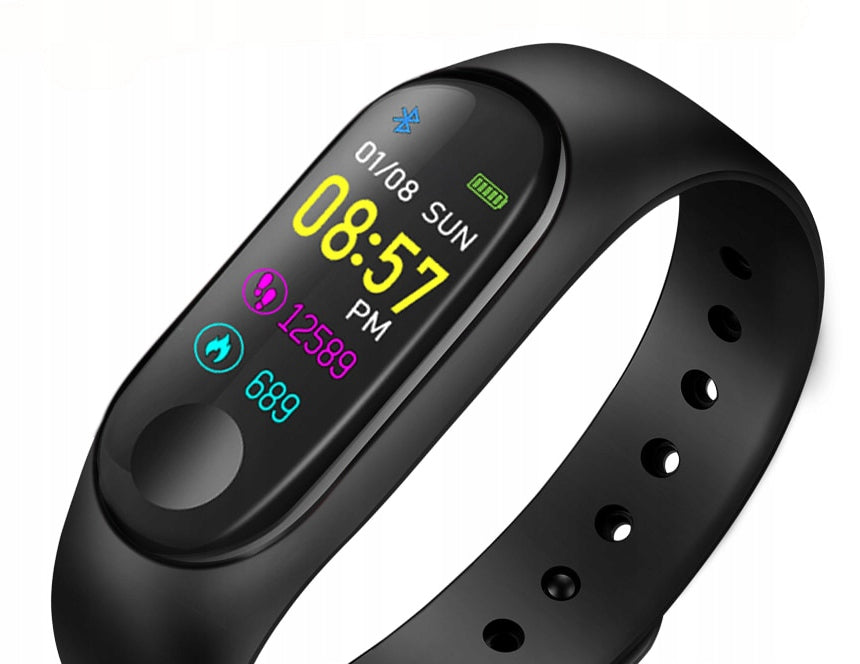 SMARTBAND SPORTS BAND PEDOMETER HEART RATE MONITOR Color black