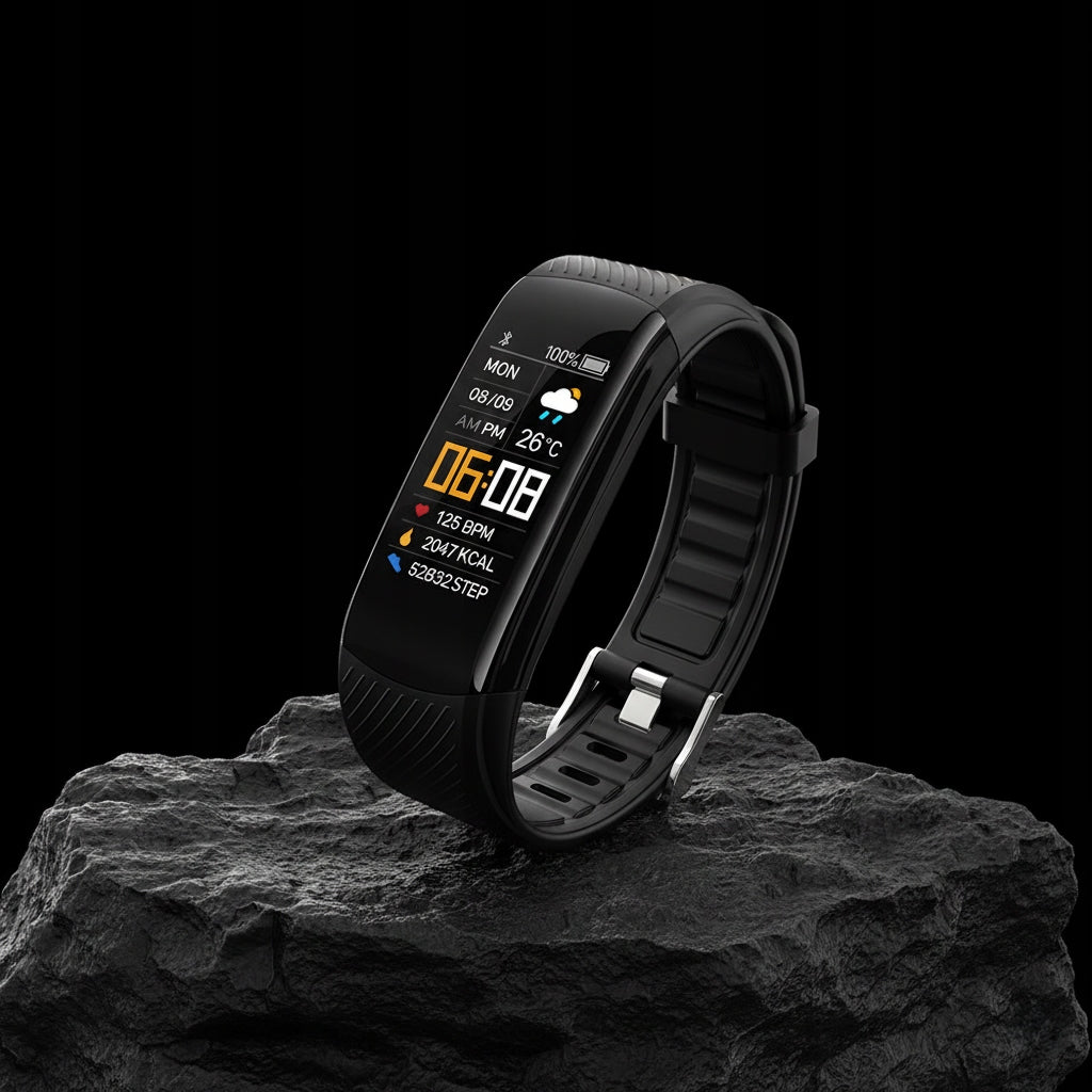 SMARTBAND WATCH SPORTS BAND MENU POLISH OXYGEN BLOOD HEART RATE MONITOR Packaging status original