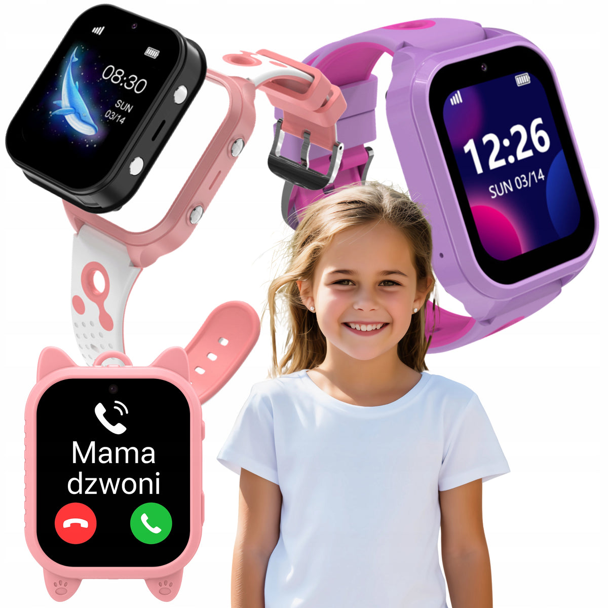 SMARTWATCH CHILDREN'S WATCH GPS 4G TALKING SIM CASE CAMERA PHONE GAME PL