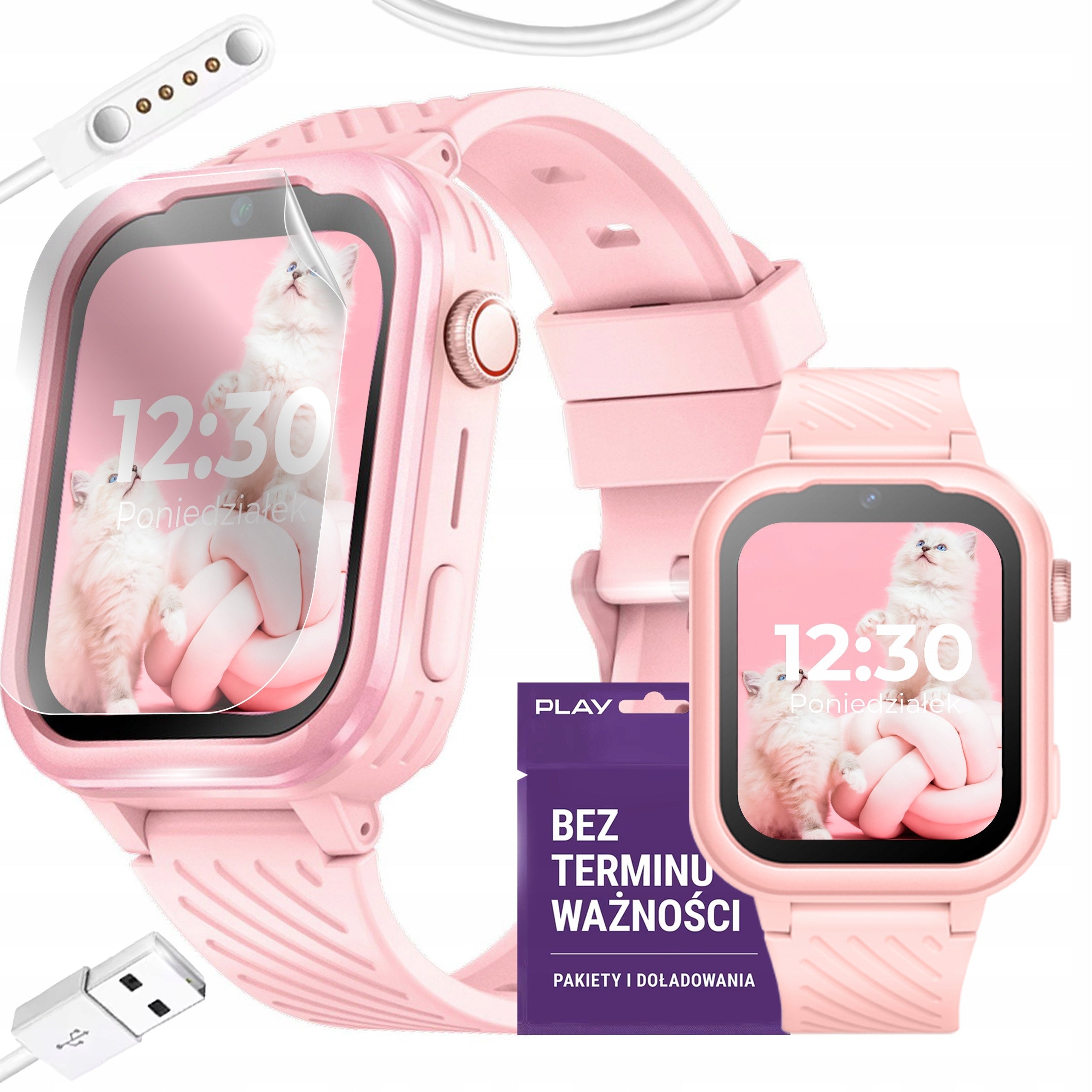 SMARTWATCH CHILDREN'S WATCH PHONE 4G SMS CALLS WITH GAMES POLISH MENU