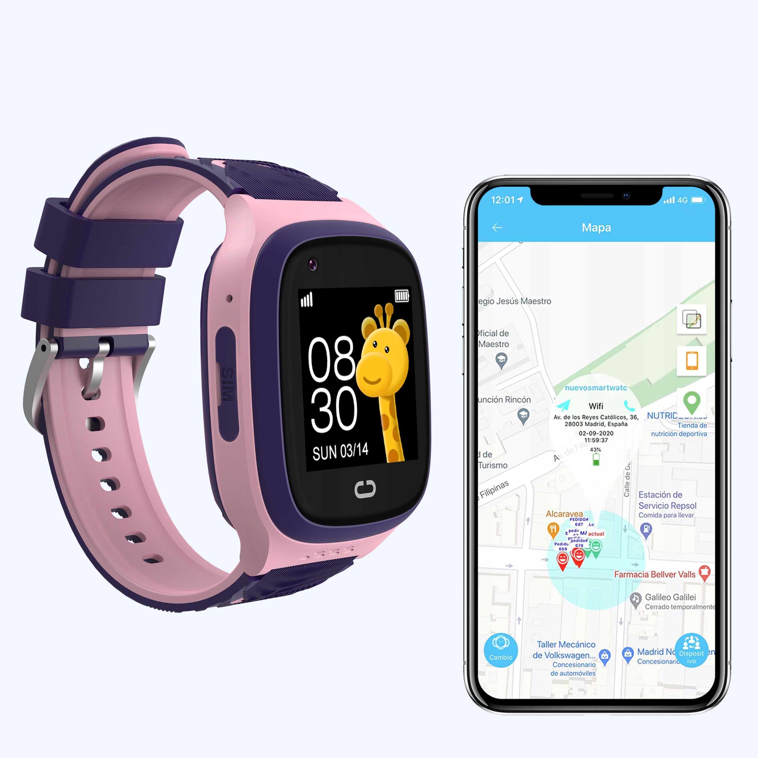 SMARTWATCH CHILDREN'S WATCH SIM PHONE VIDEO CALL GPS SMS GAME MUSIC Packaging status original