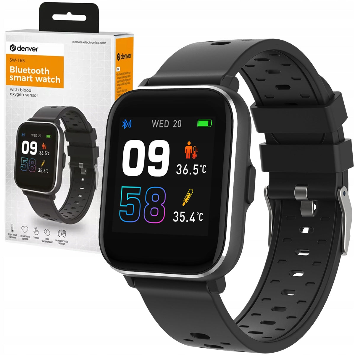 SMARTWATCH DENVER SW-165 SPORTS WATCH BLACK
