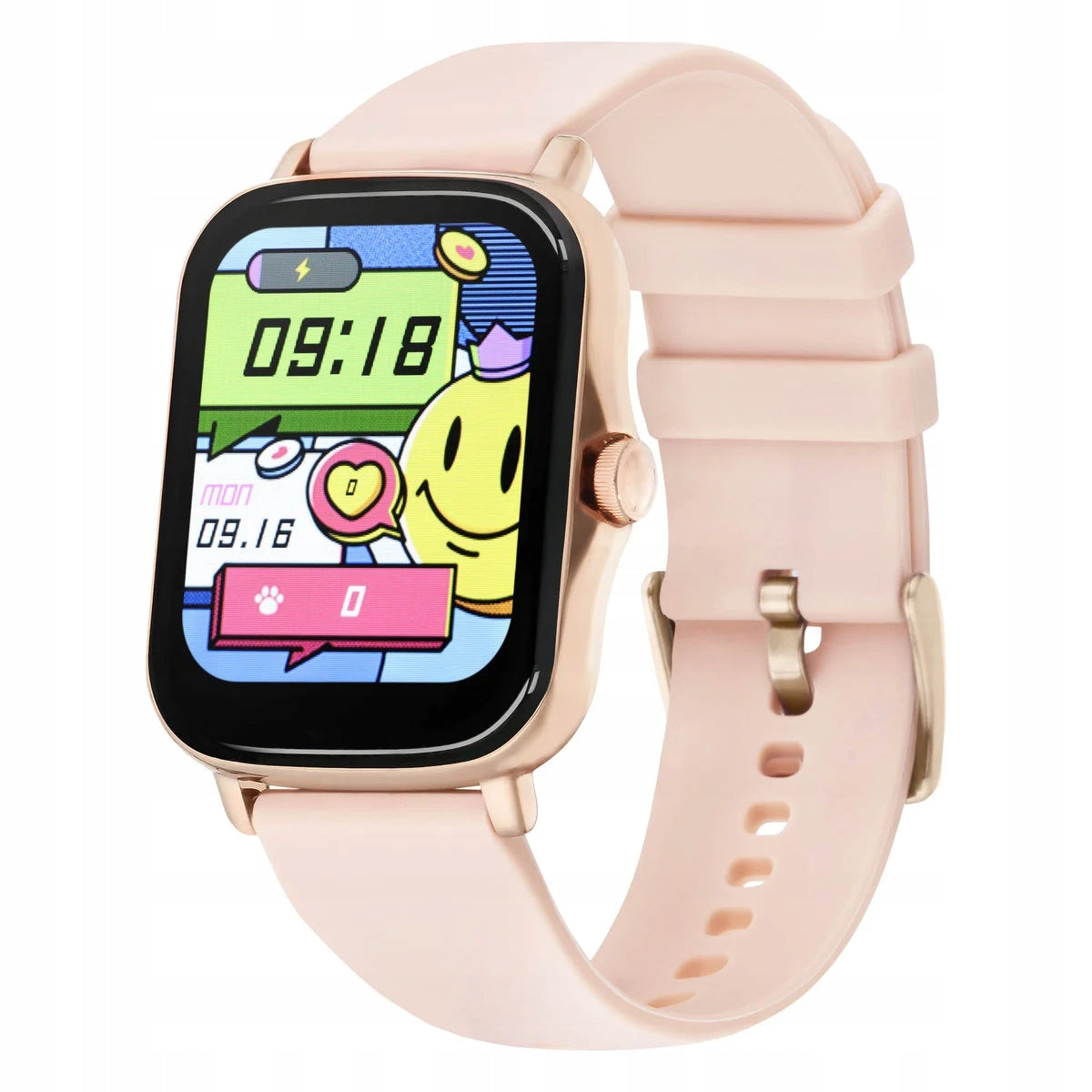 SMARTWATCH FINDTIME PINK-GOLD COLOR SMART WATCH CLASSIC