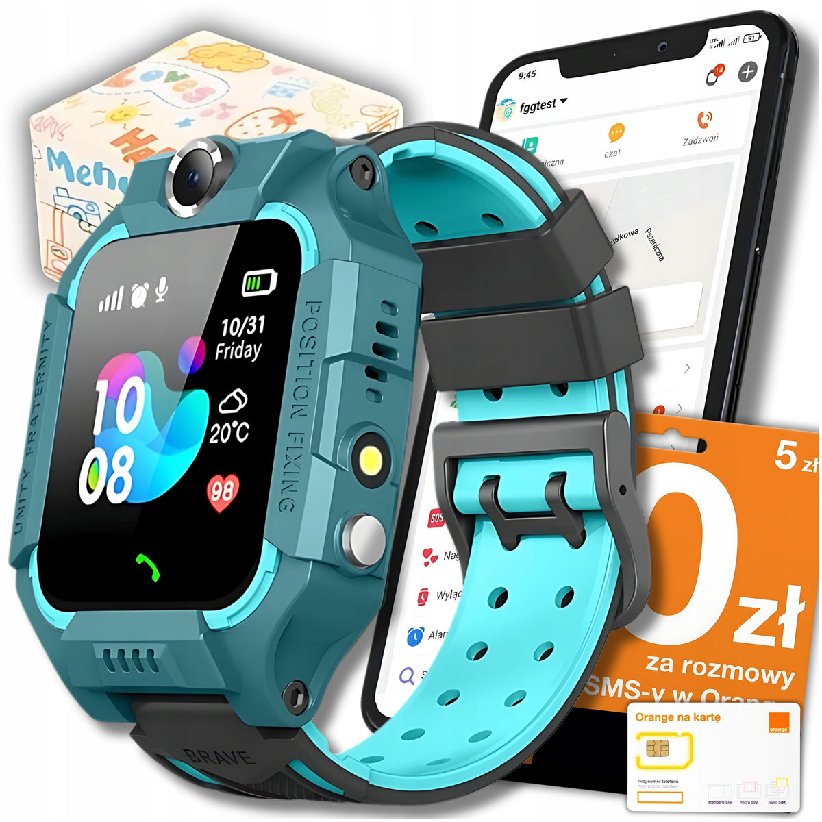 SMARTWATCH FOR CHILDREN'S WATCH LOCATOR LBS + SIM CARD FREEBIE