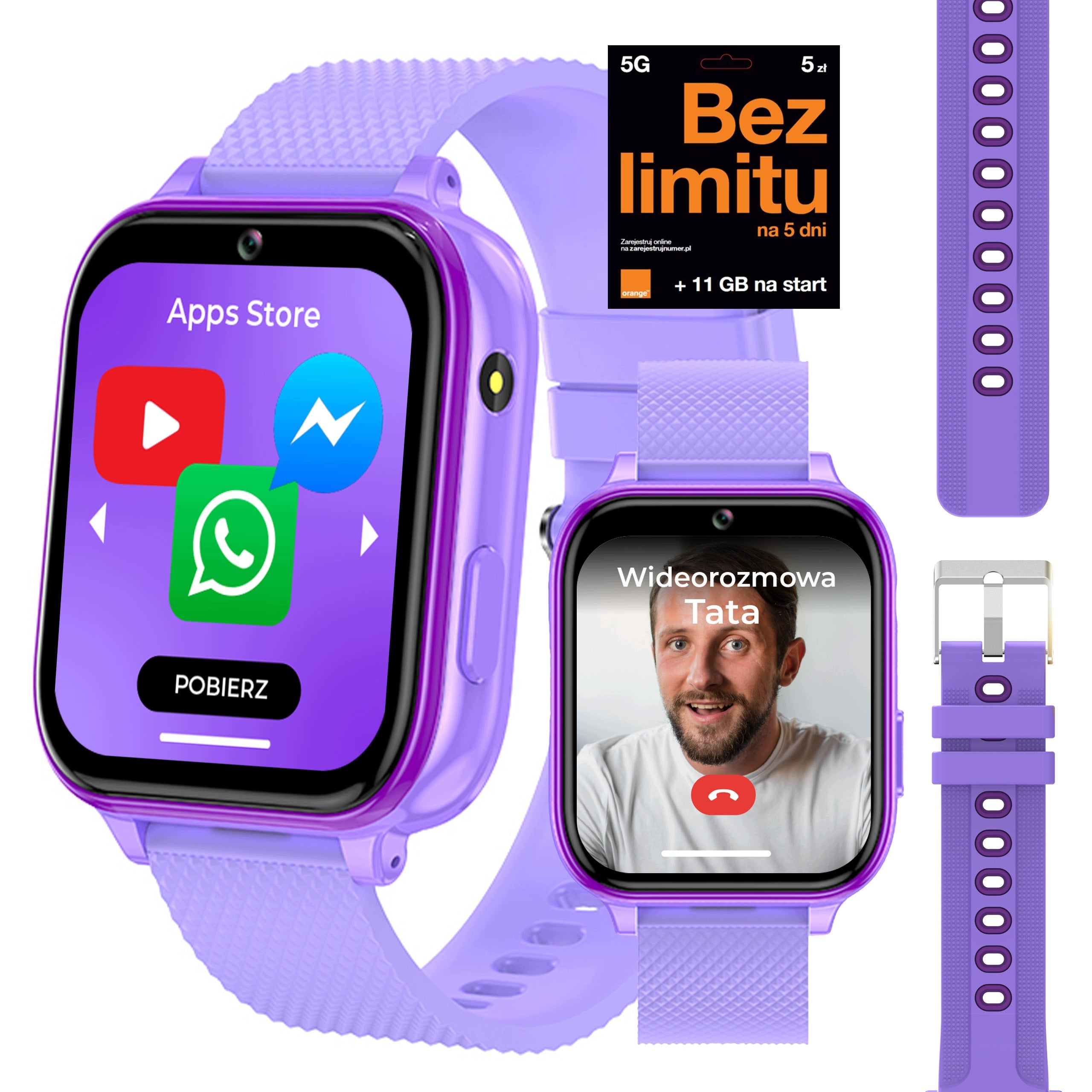 SMARTWATCH FOR KIDS WATCH PHONE GPS SMS CONVERSATION MP3 VIBRATION FROM GAME